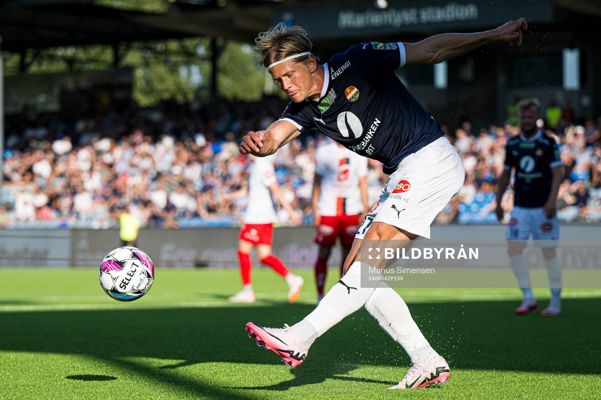 Fredrik Kristensen Dahl of Strømsgodset during the Eliteserien match between Strømsgodset and Brann on August 4, 2024 in Drammen. 