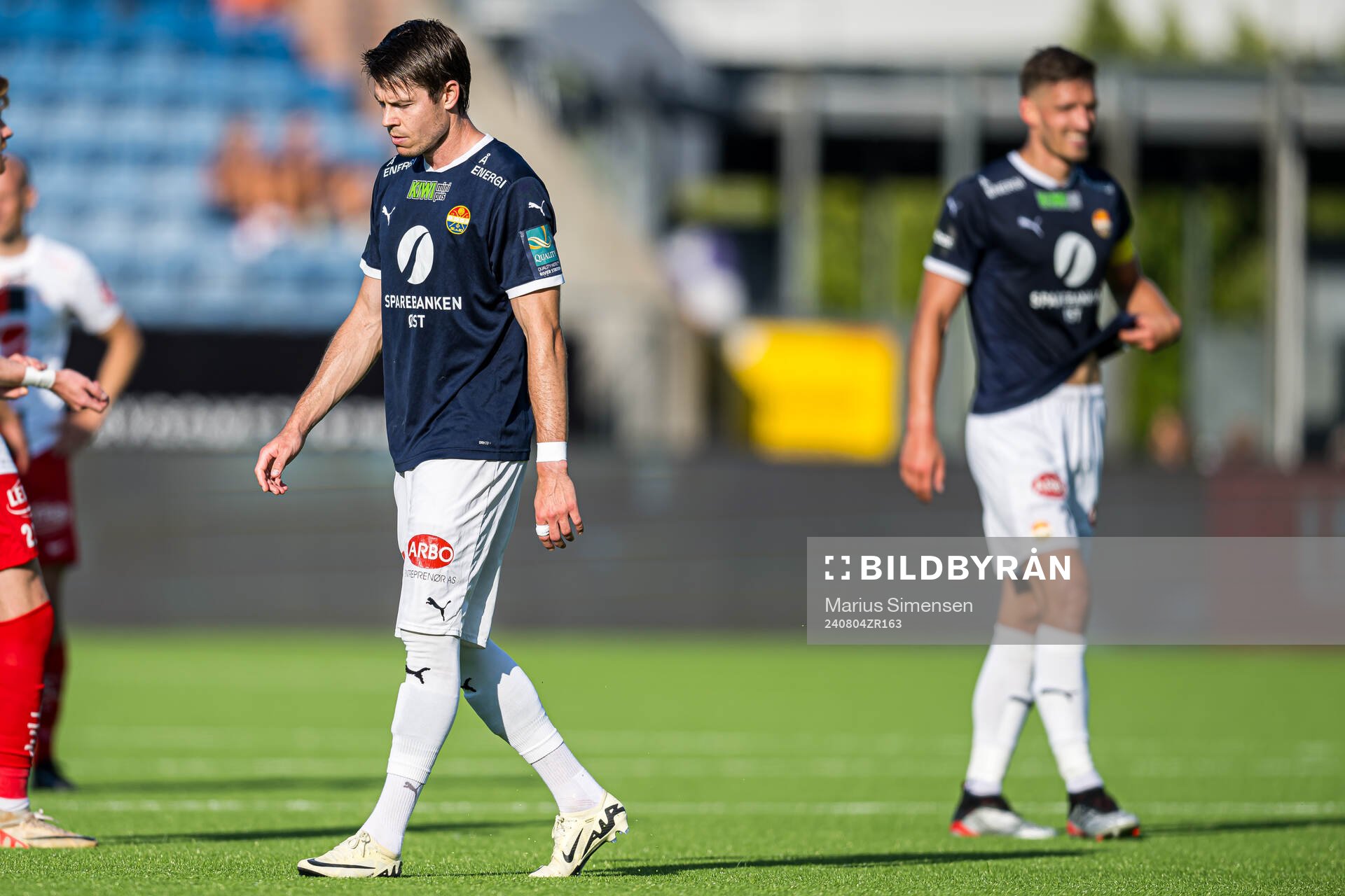 Lars-Christopher Vilsvik of Strømsgodset looks dejected