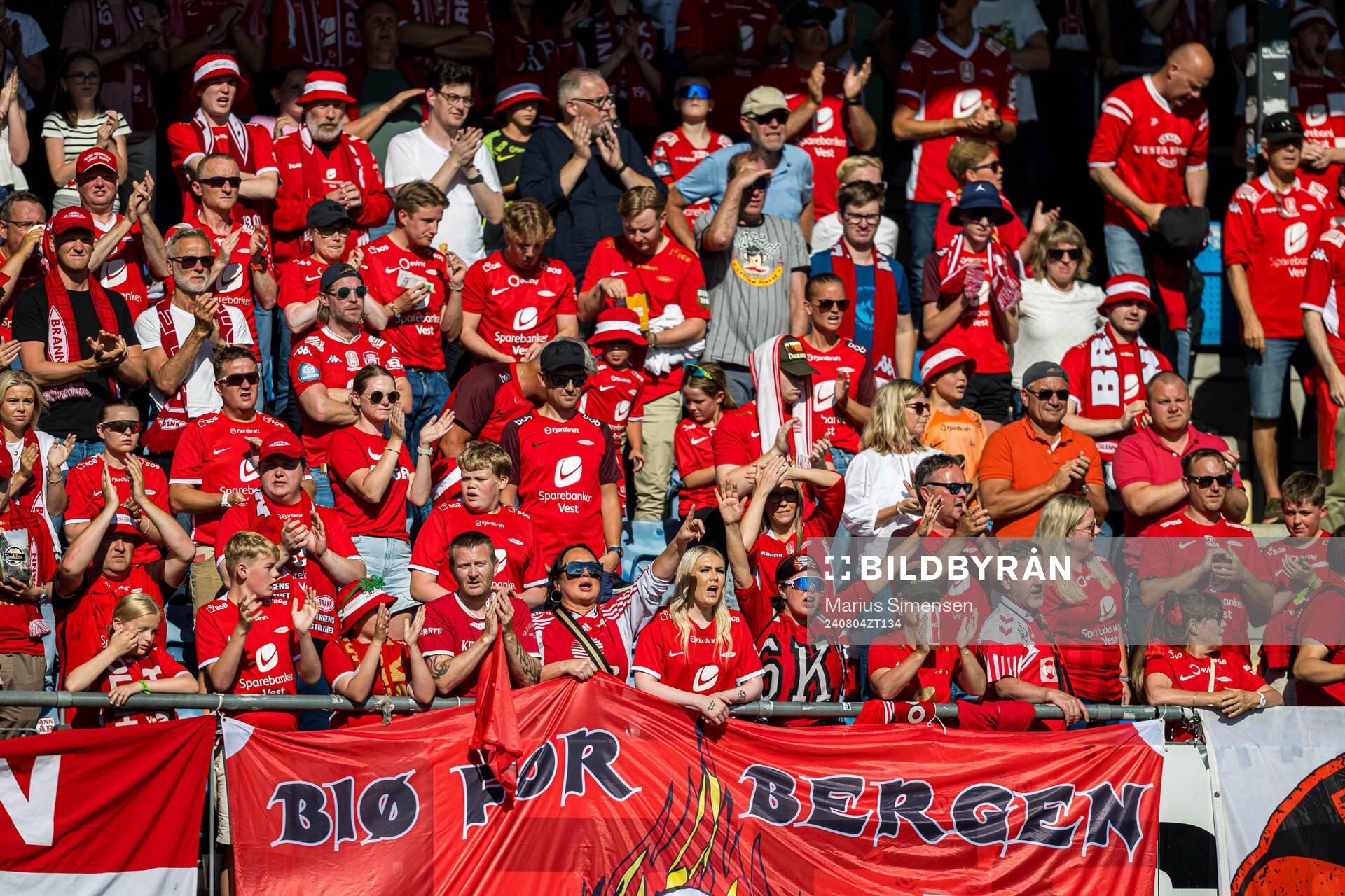 Spectators in the stands