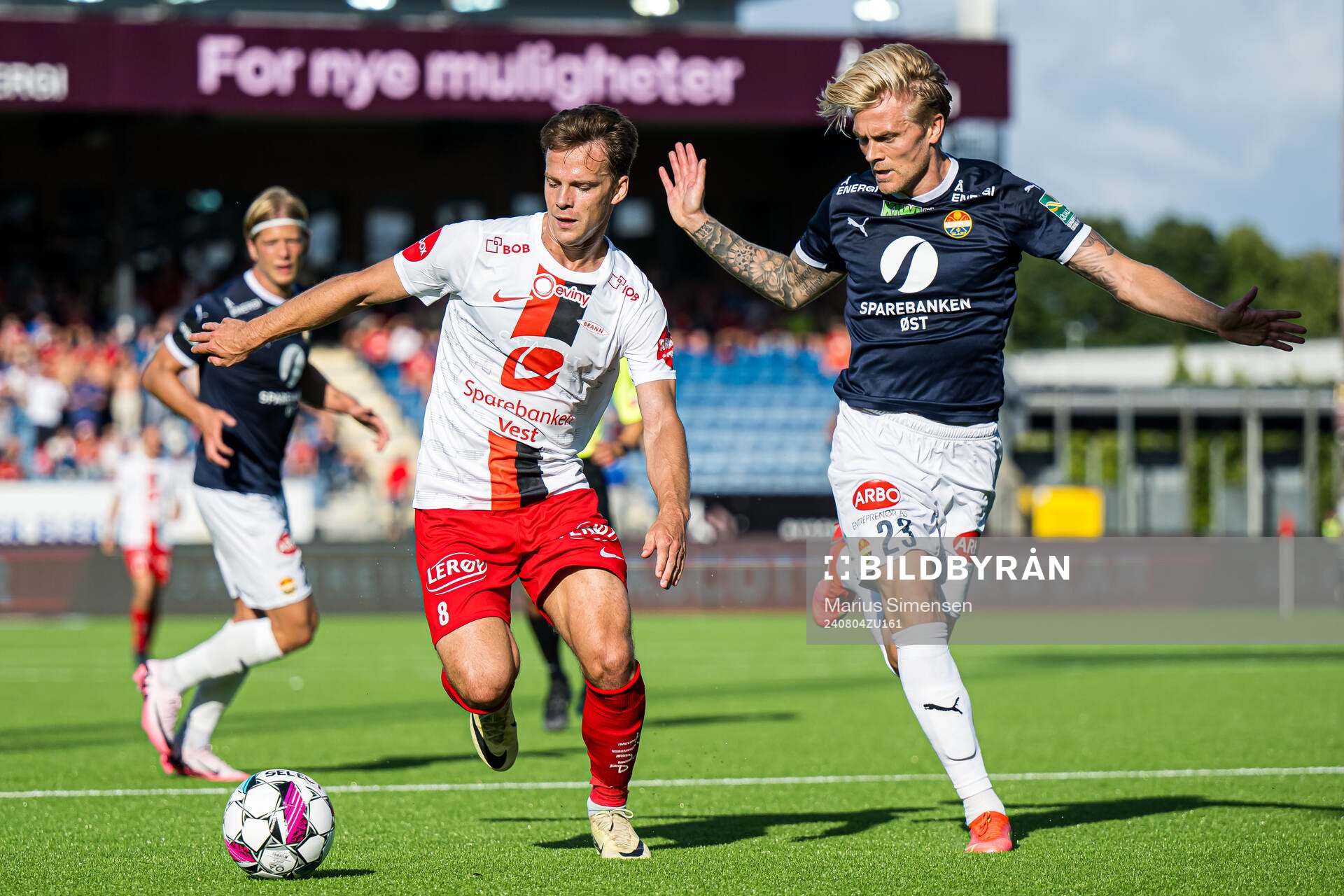 Felix Horn Myhre of Brann and Eirik Ulland Andersen of