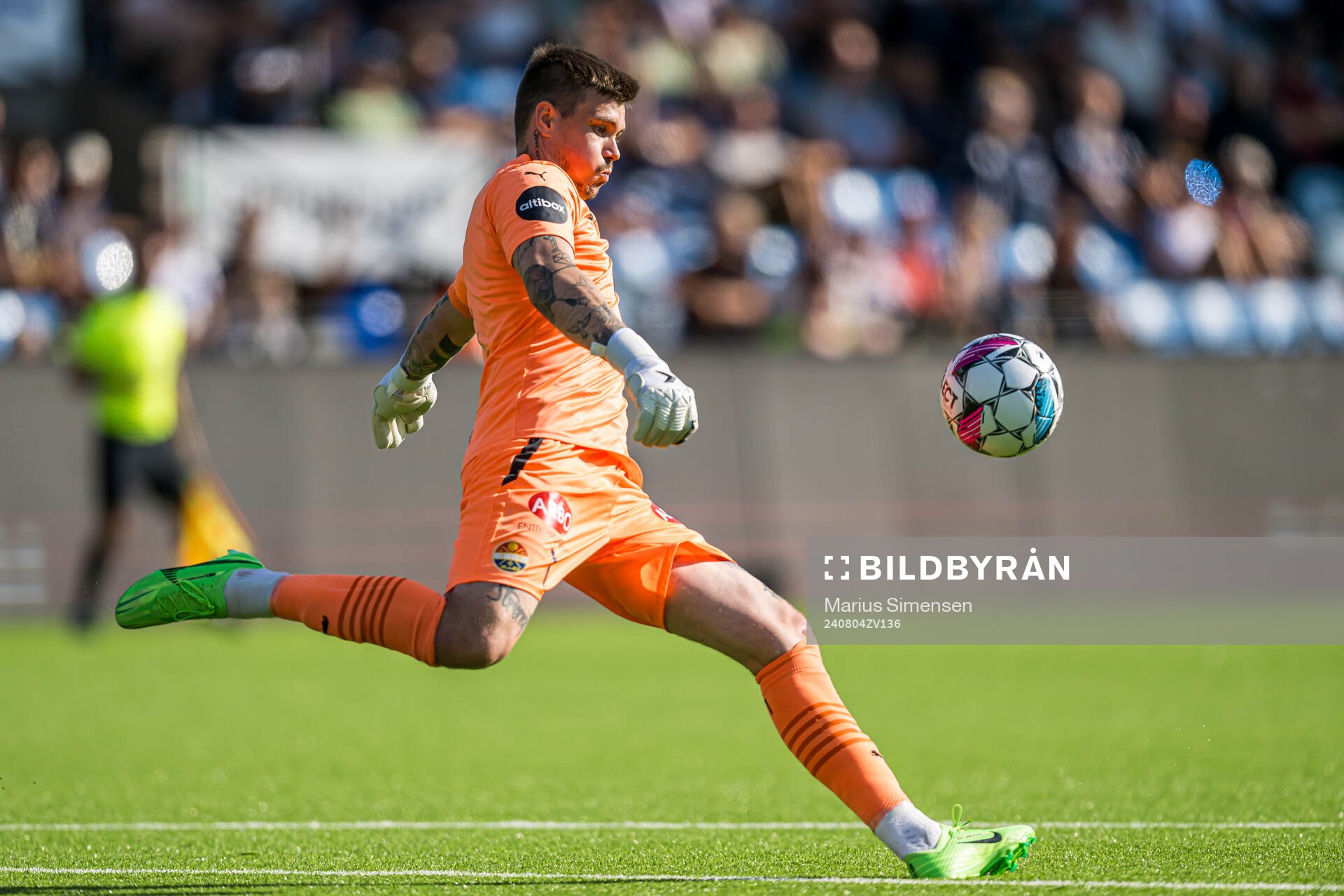 Per Kristian Bråtveit of Strømsgodset during the Eliteserien match between Strømsgodset and Brann on August 4, 2024 in Drammen. 