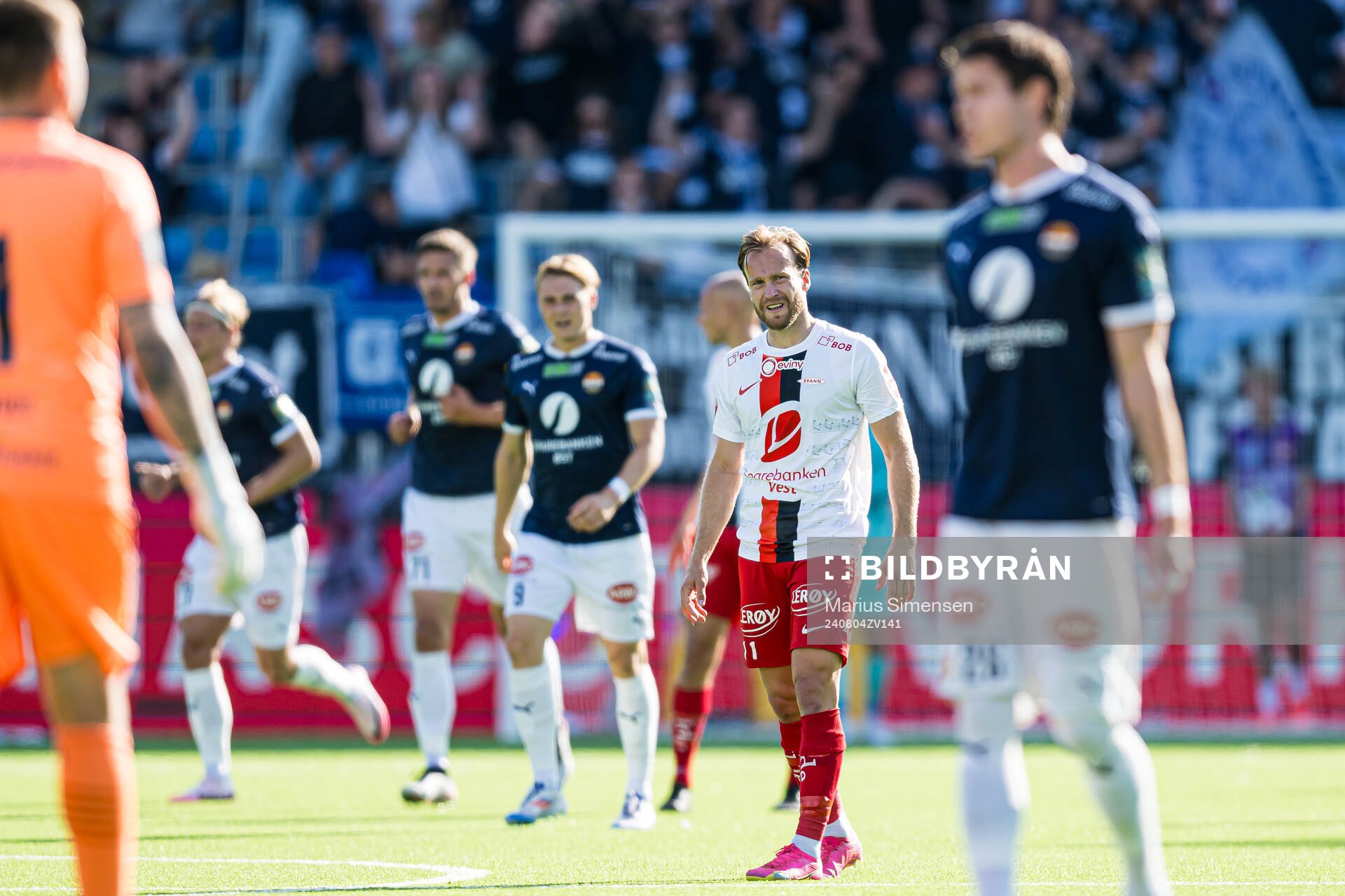 Bård Finne of Brann looks dejected