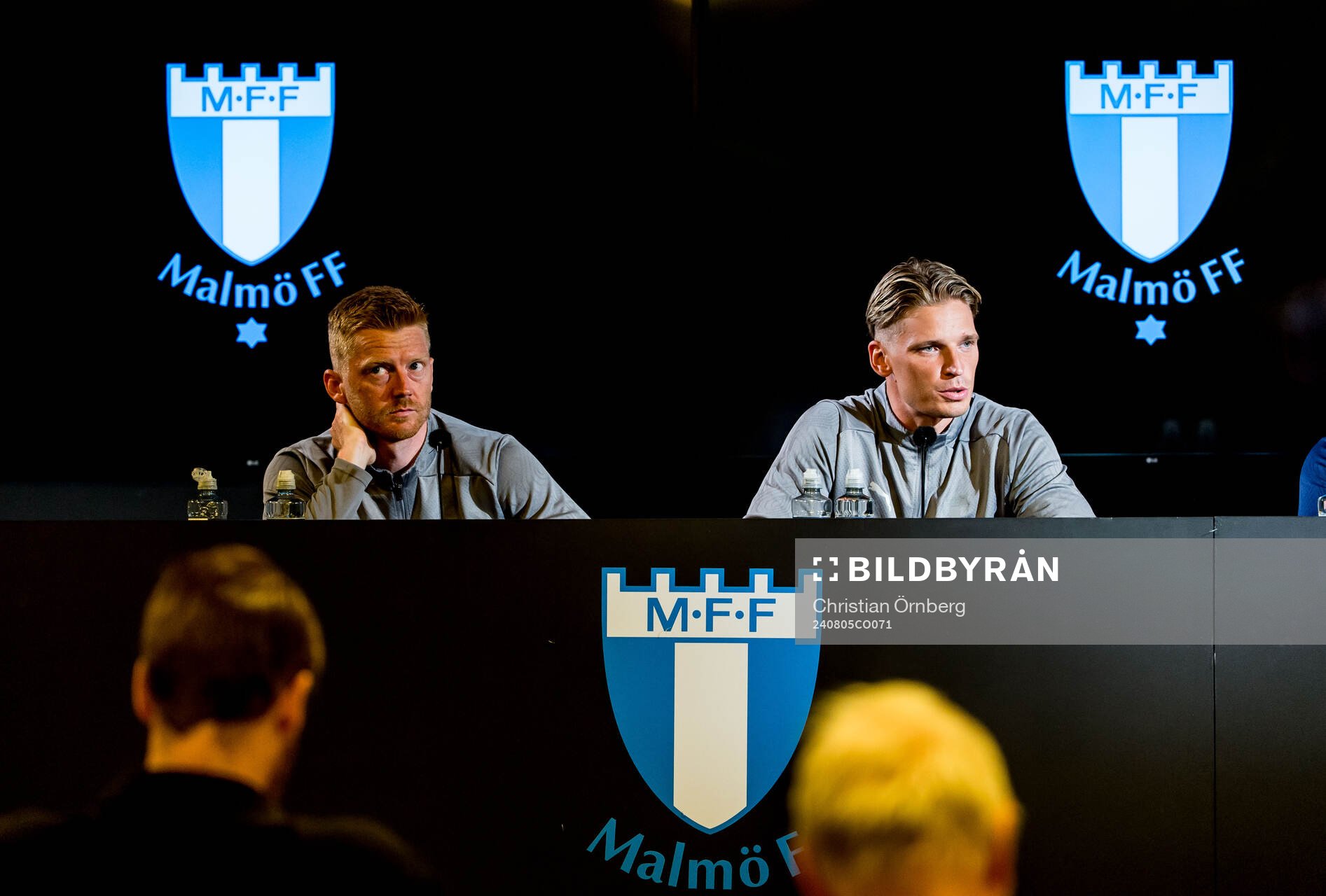 Anders Christiansen and Jens Stryger of Malmö FF