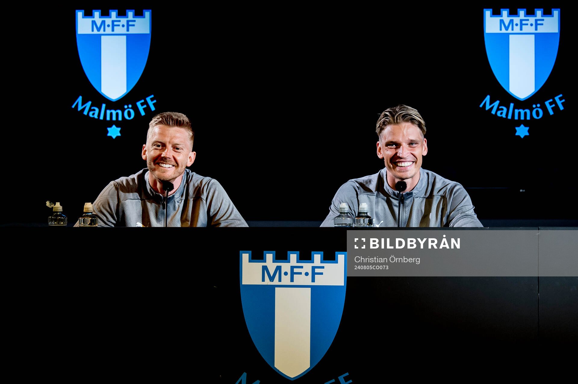 Anders Christiansen and Jens Stryger of Malmö FF