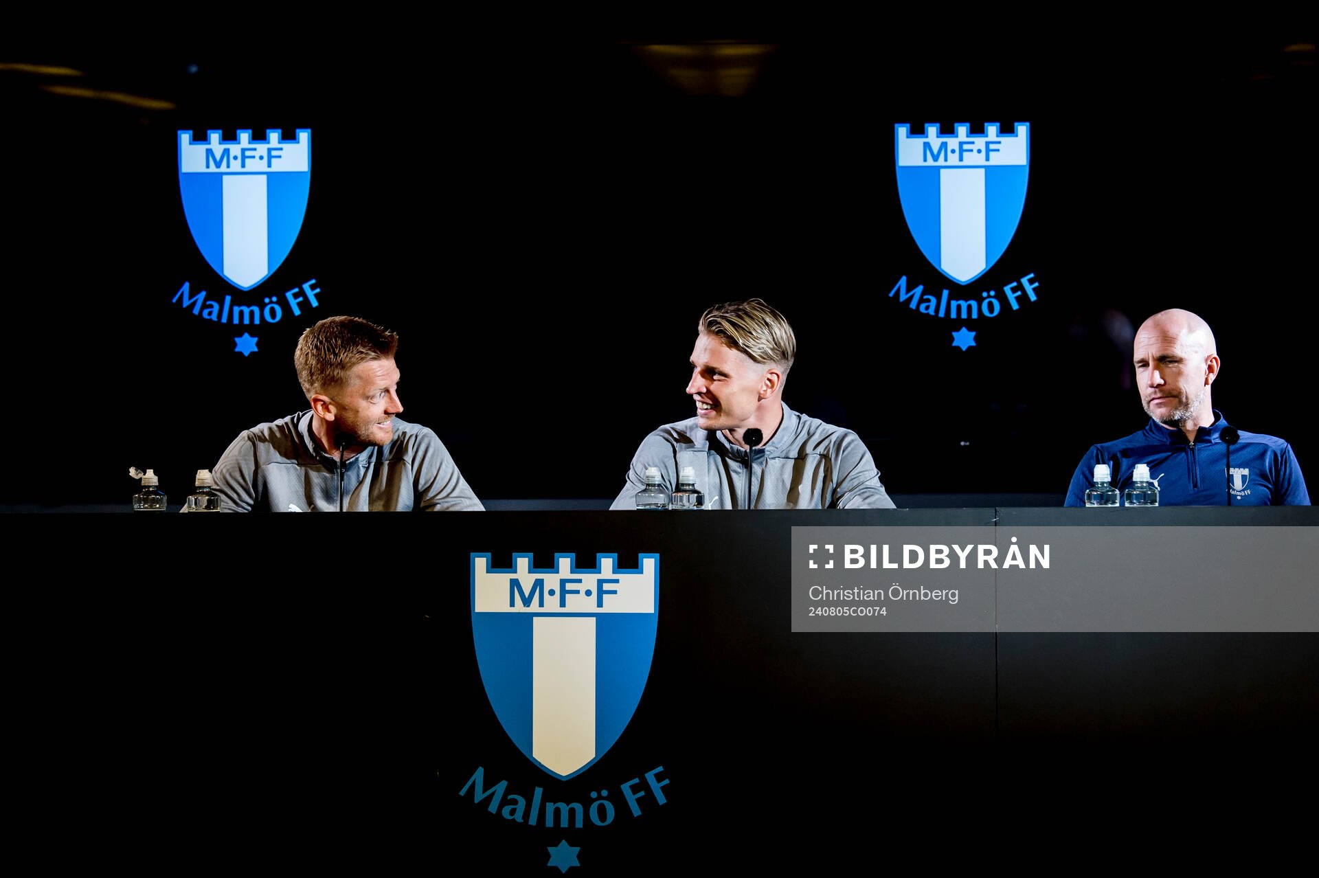 Anders Christiansen, Jens Stryger and head coach Henrik