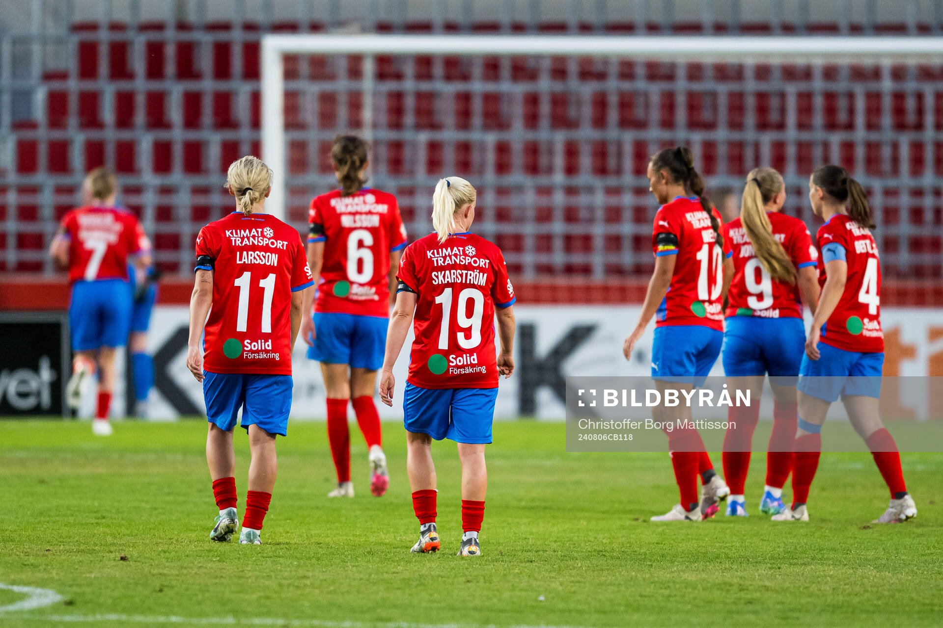 Helsingborgs Alma Larsson, Melina Skarström och Julia