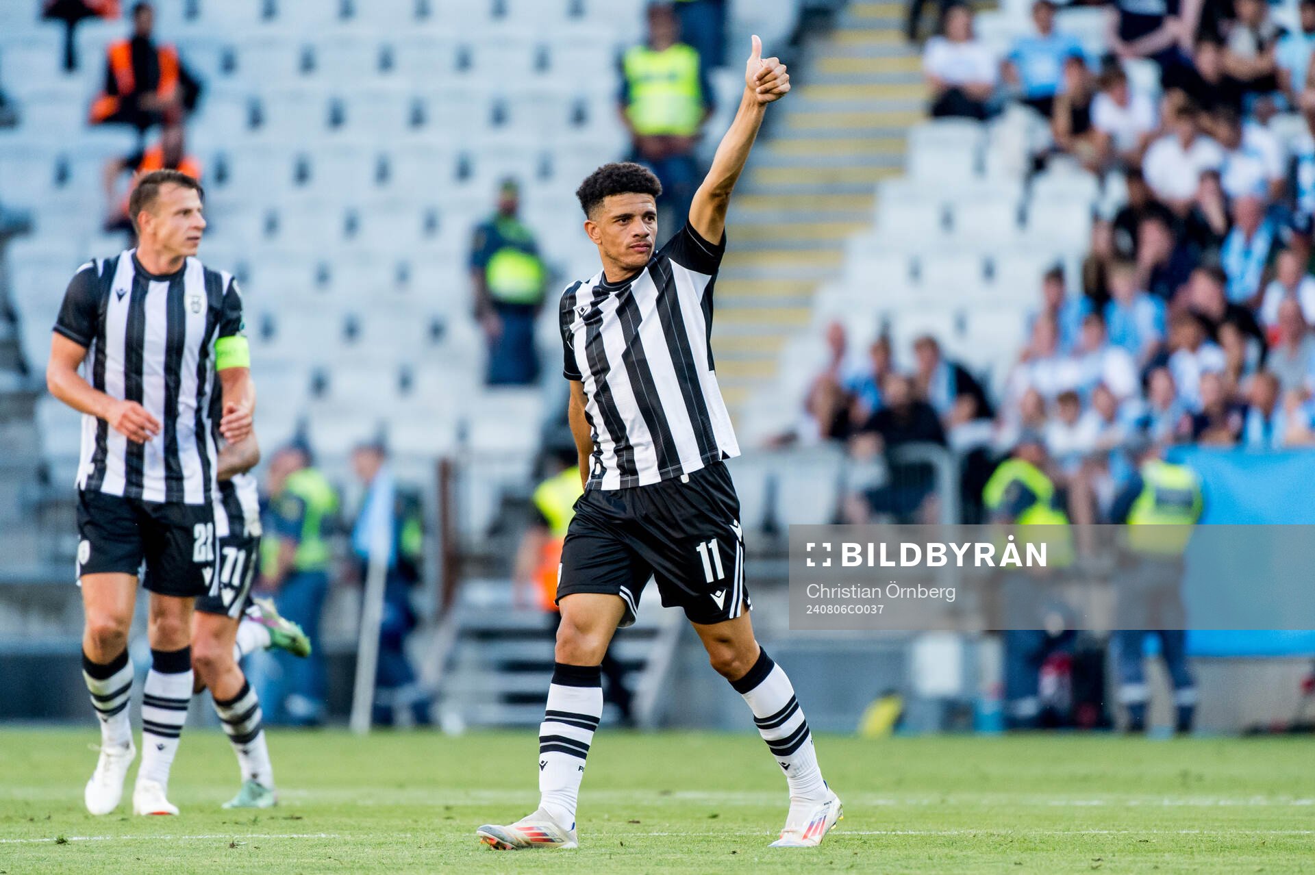 Taison of PAOK celebrates during the UEFA Champions League football match between Malmö FF and PAOK on August 6, 2024 in Malmö.