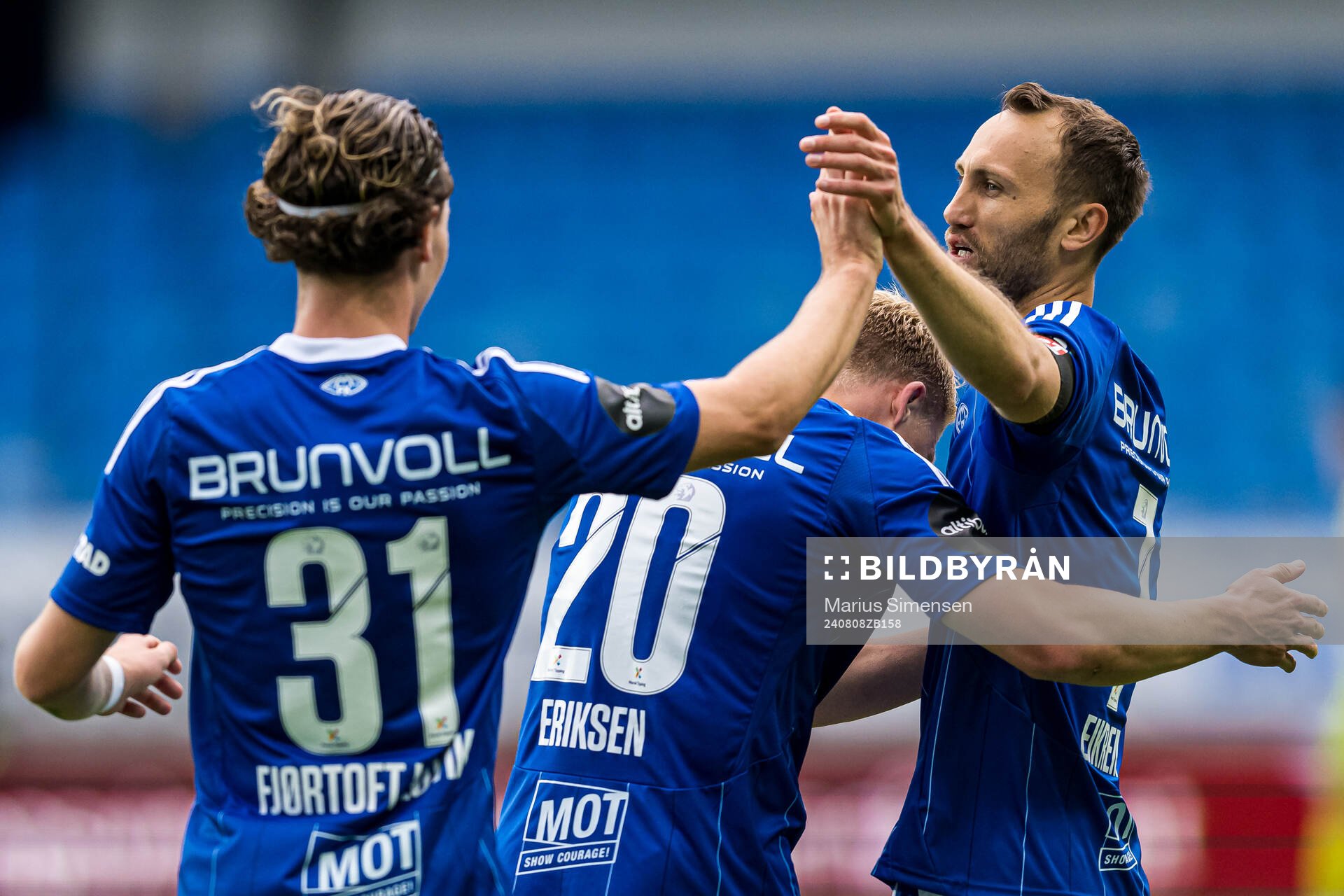 Magnus Wolff Eikrem of Molde celebrates