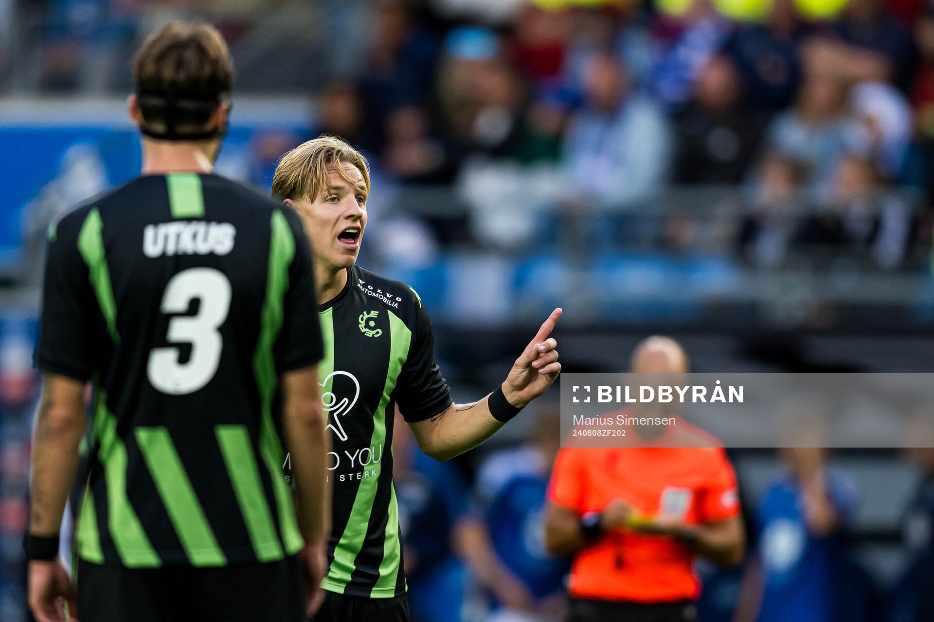 Jesper Daland of Cercle Brugge reacts