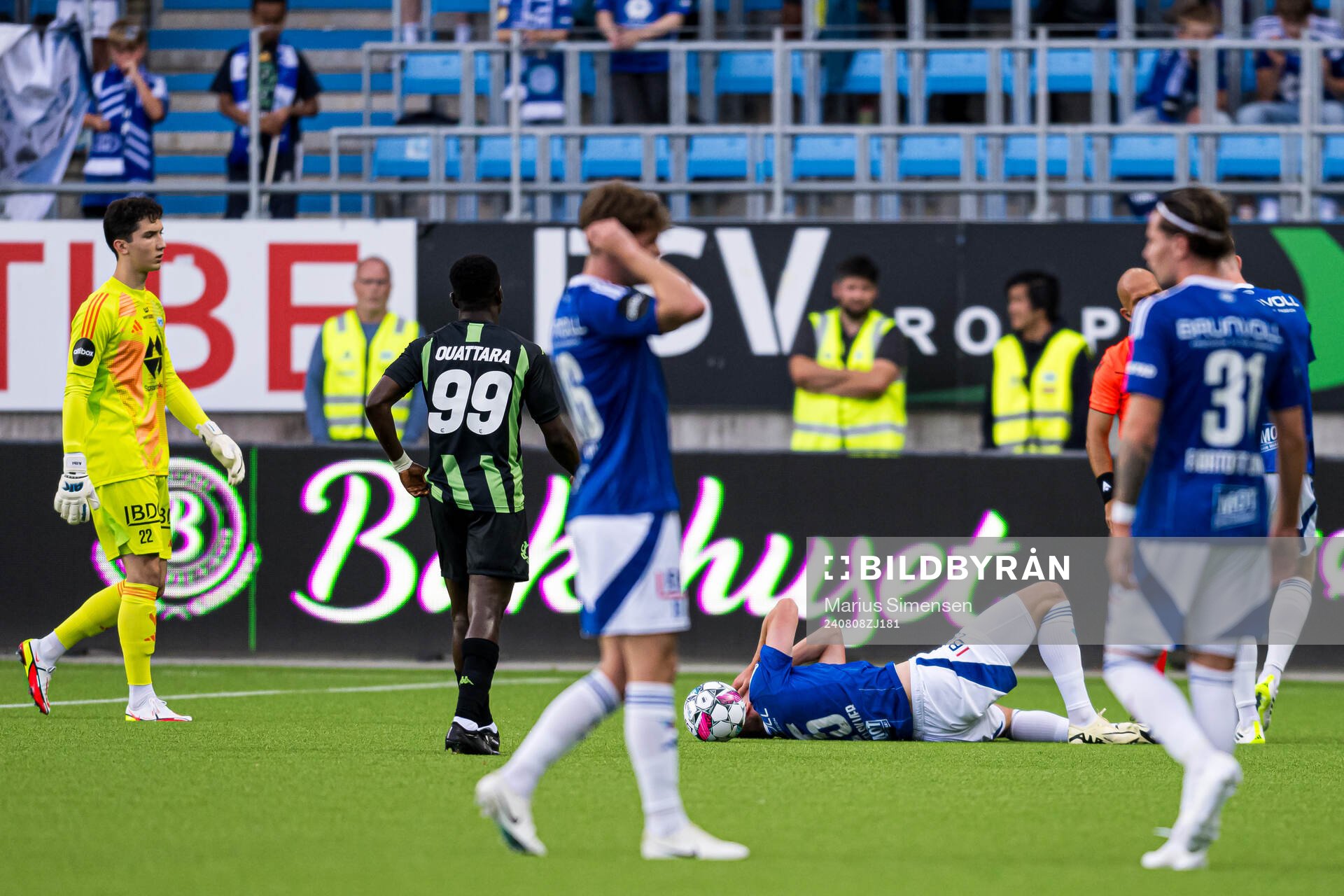 Anders Hagelskjær of Molde in pain
