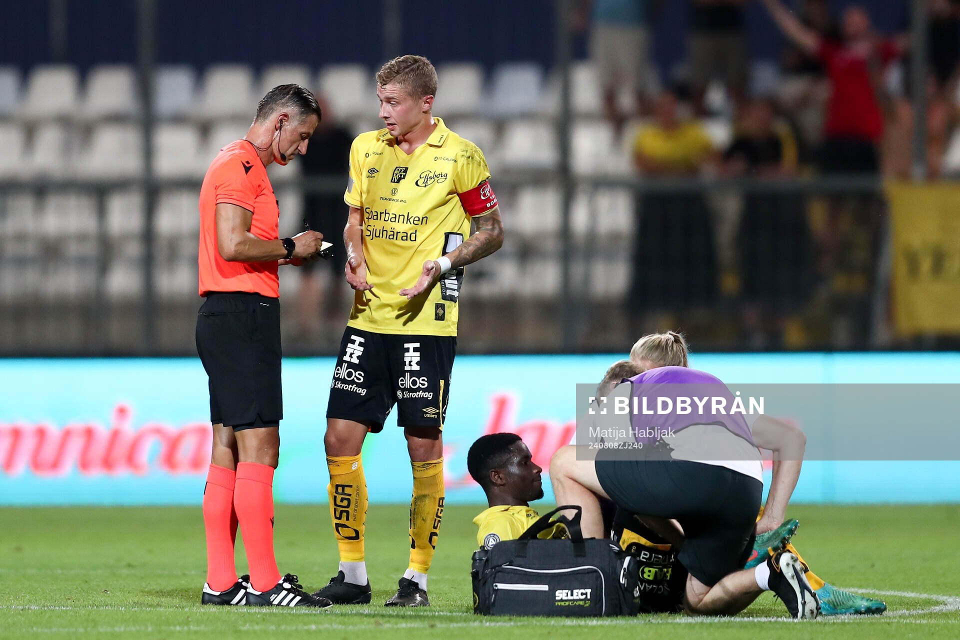 Michael Baidoo of Elfsborg in pain