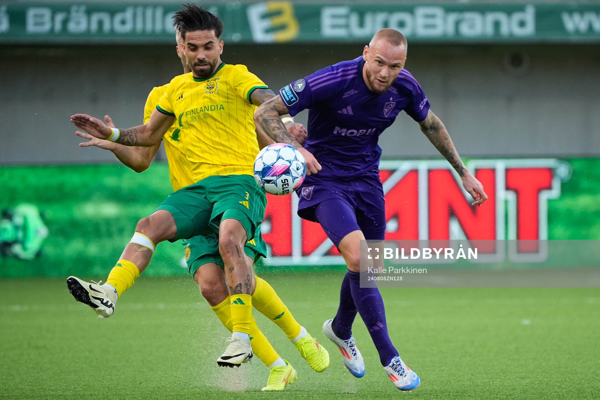 Adam Ståhl of Djurgården during the UEFA Conference League qualifier football match between Ilves and Djurgården on August 8, 2024 in Tampere. 