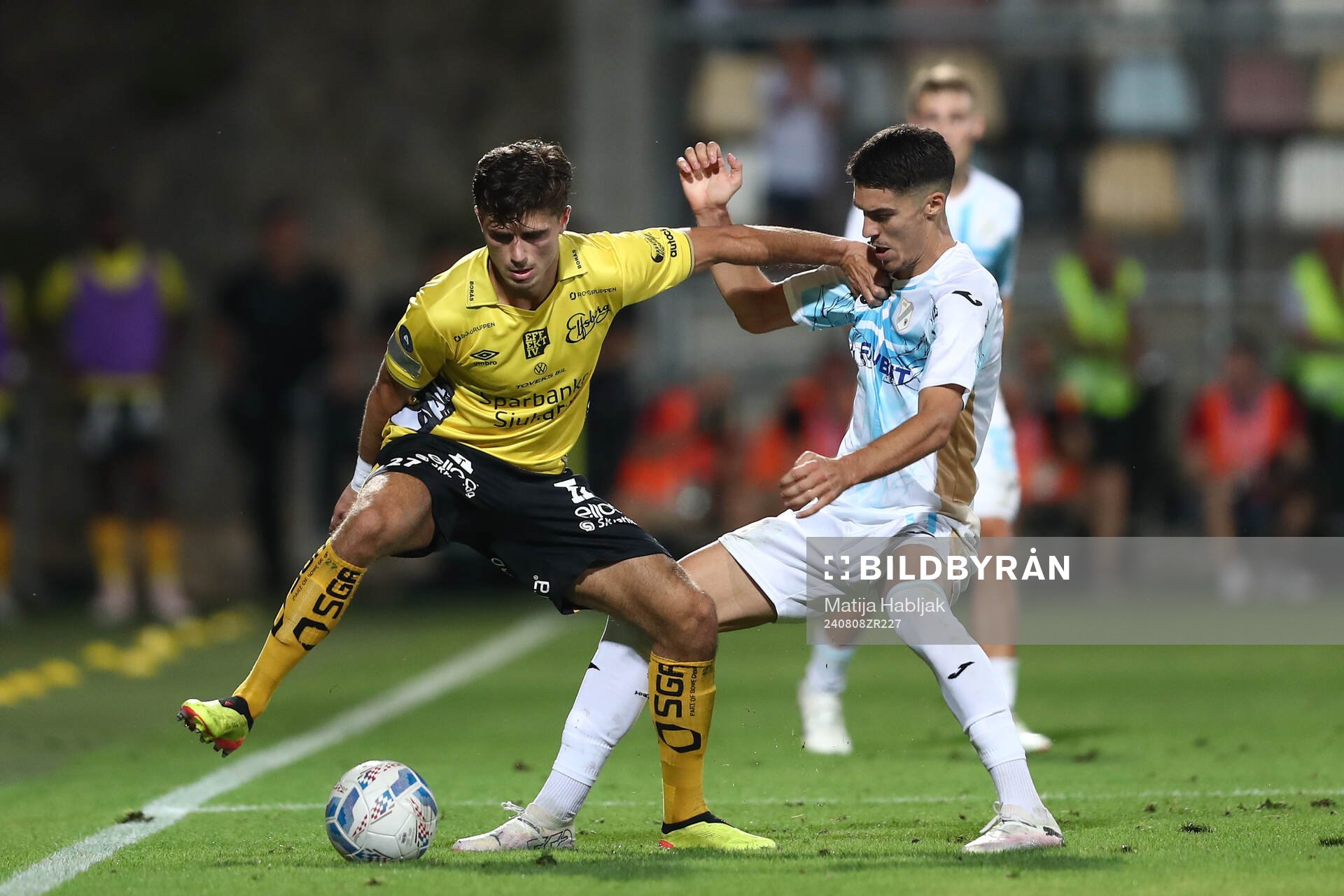 Besfort Zeneli of Elfsborg during the UEFA Europa League qualification match between Rijeka and Elfsborg on August 8, 2024 in Rijeka.
