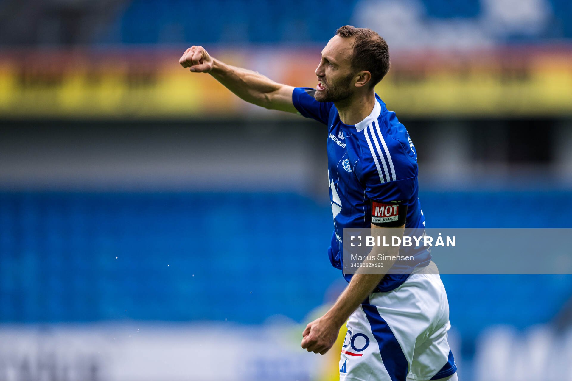 Magnus Wolff Eikrem of Molde celebrates