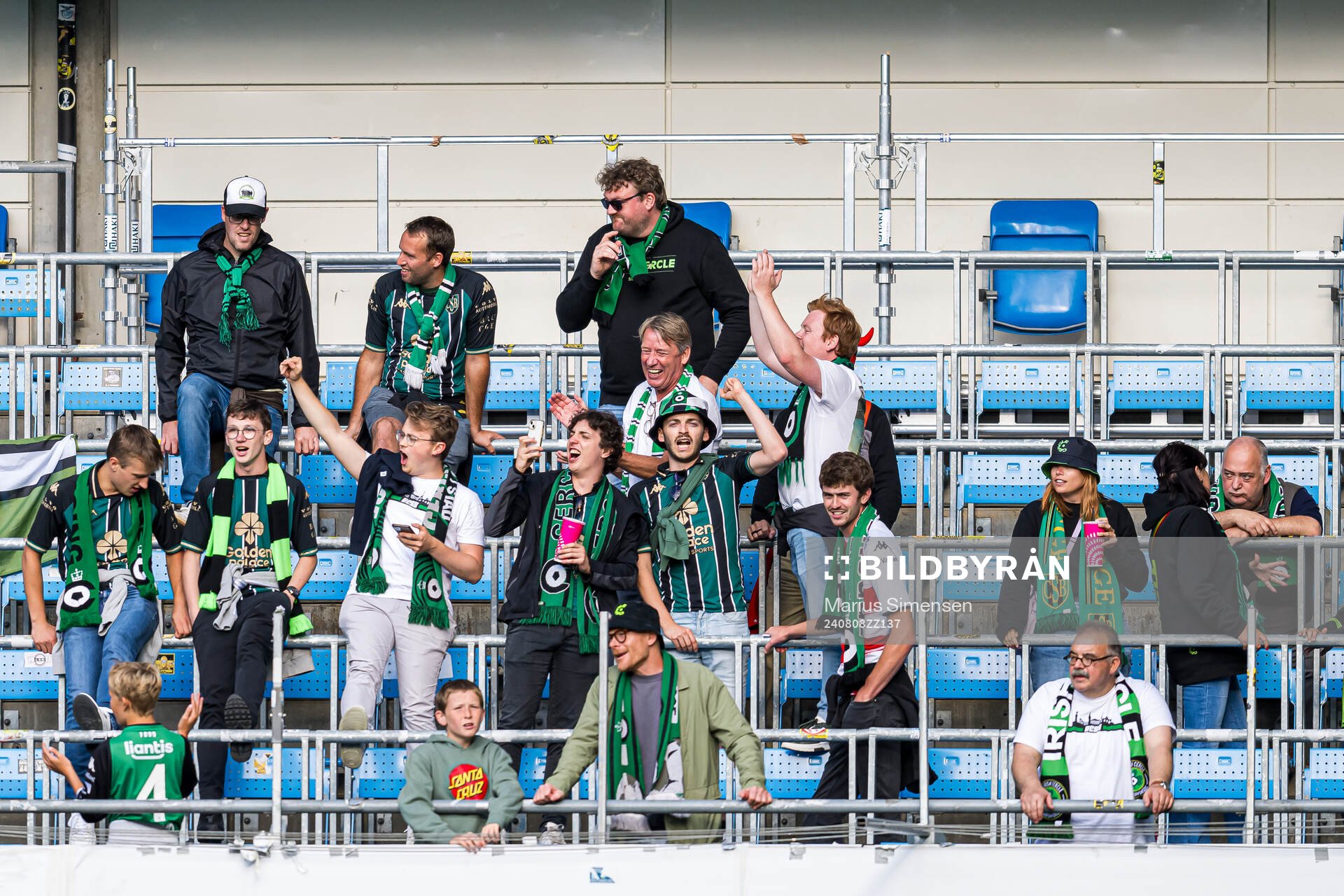 Spectators in the stands