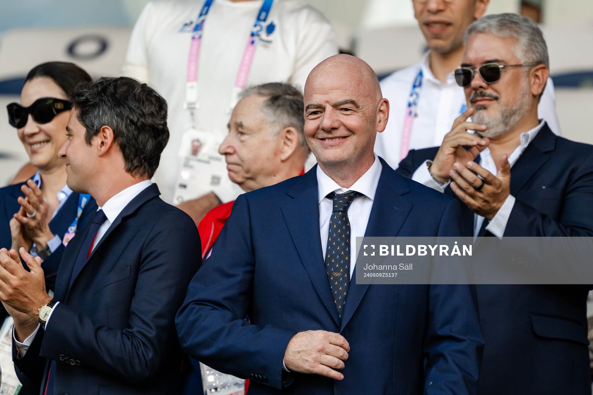 France prime minister Gabriel Attal and Gianni Infantino,