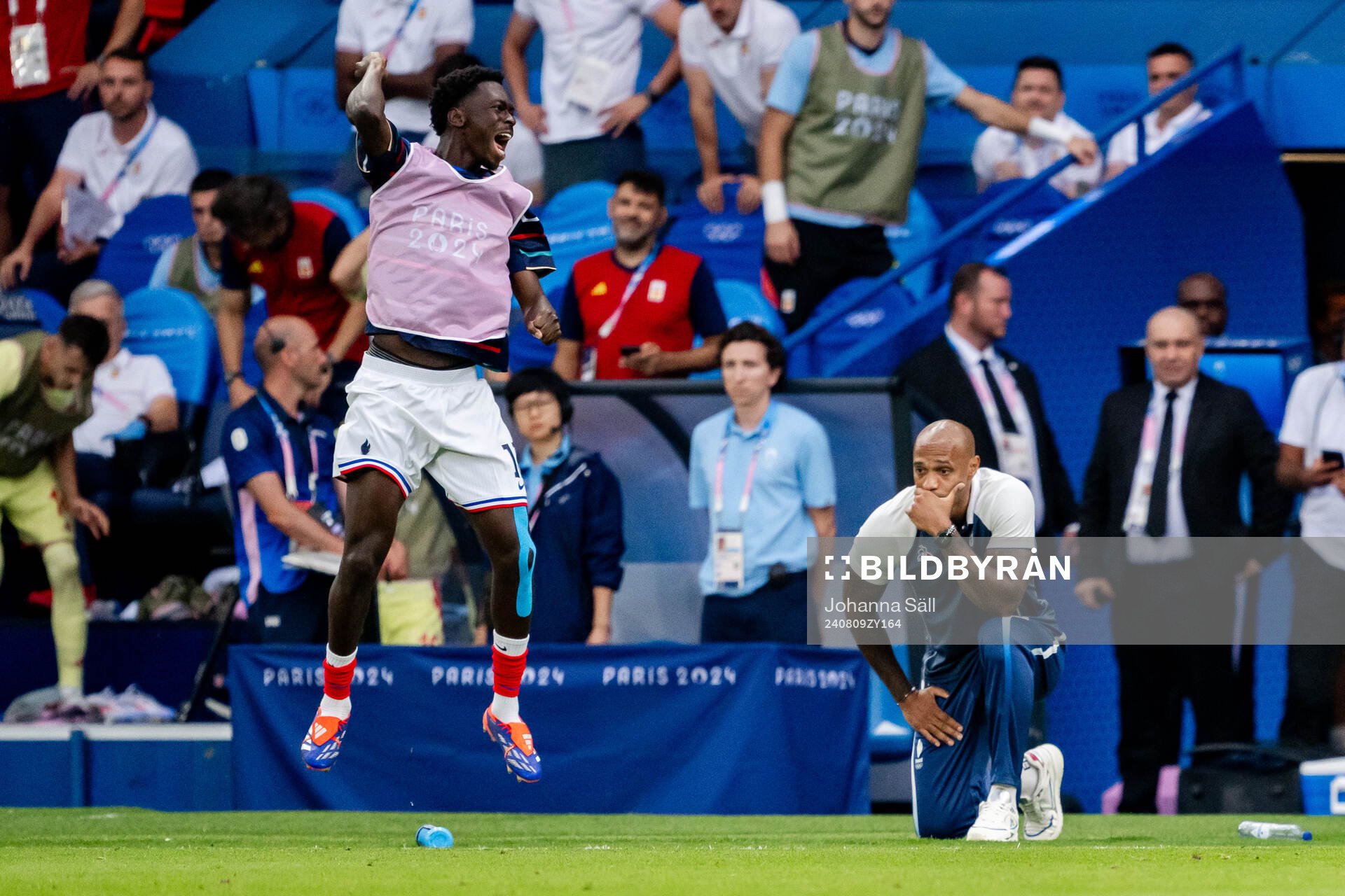 Head coach Thierry Henry of France looks dejected in the