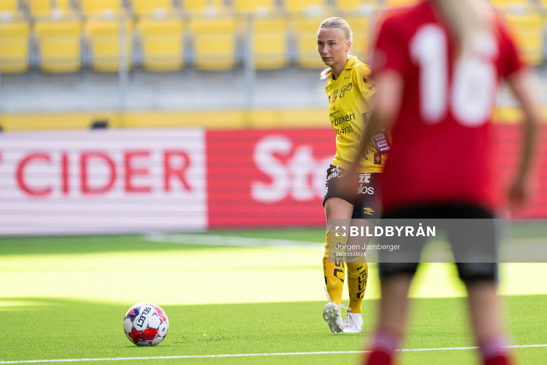 Elfsborgs Linn Sångberg under fotbollsmatchen i Division 1 Mellersta mellan Elfsborg och Tjust IF den 10 augusti 2024 i Borås.