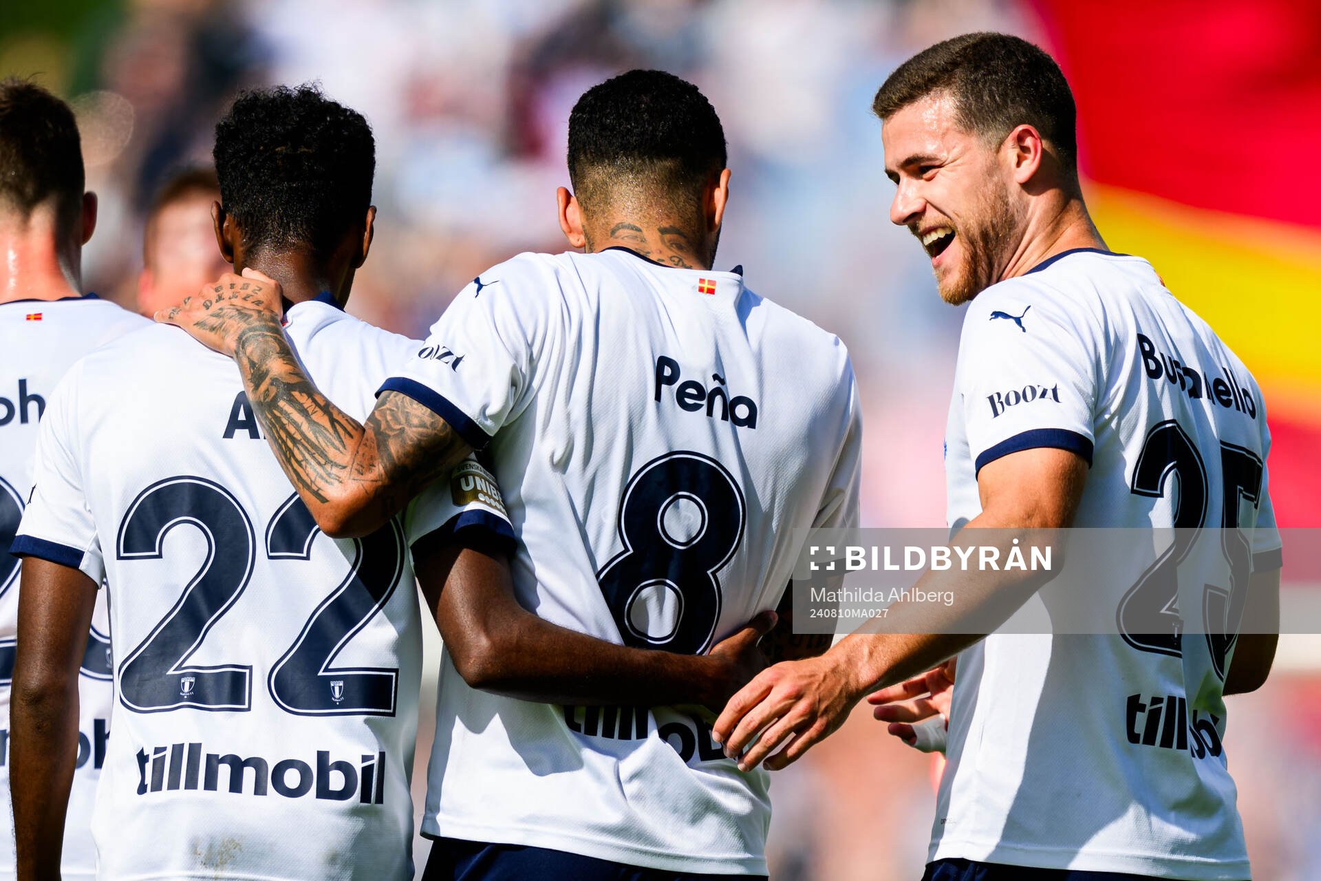 Malmö FFs Taha Ali, Sergio Pena och Gabriel Busanello