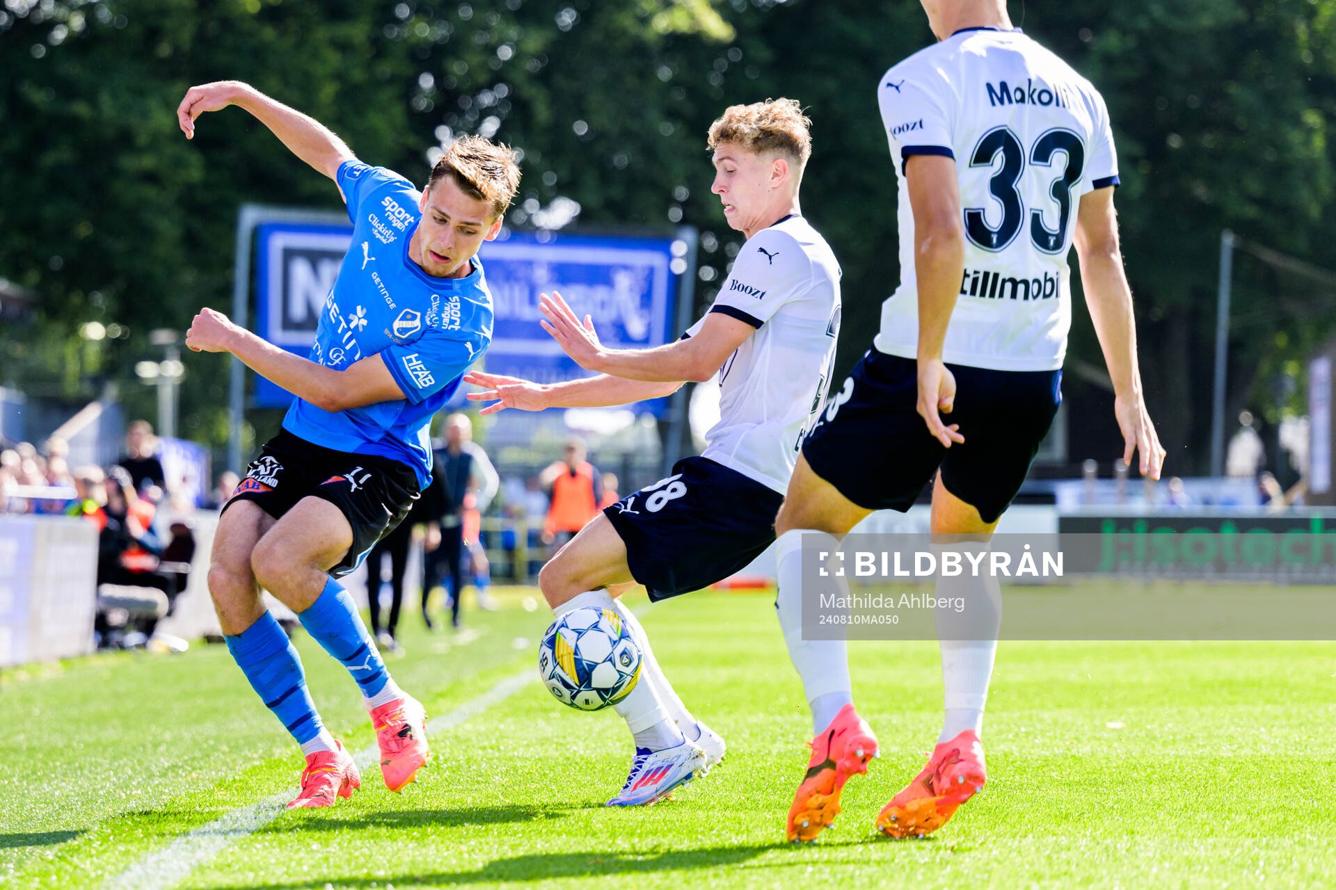 Halmstads Villiam Granath och Malmö FFs Hugo Bolin