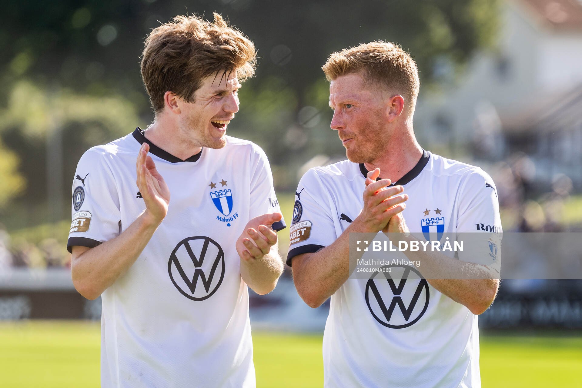Malmö FFs Hugo Bolin och Anders Christiansen jublar