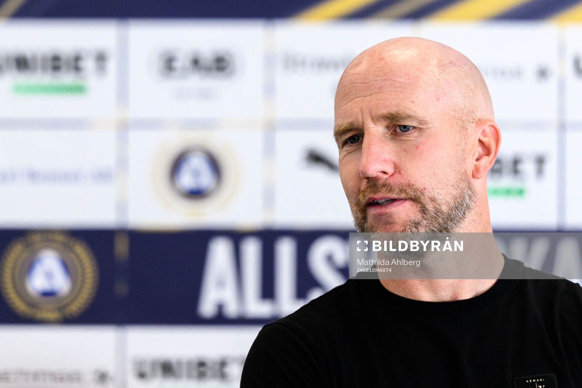 Malmö FFs tränare Henrik Rydström efter fotbollsmatchen i Allsvenskan mellan Halmstad och Malmö FF den 10 augusti 2024 i Halmstad. 