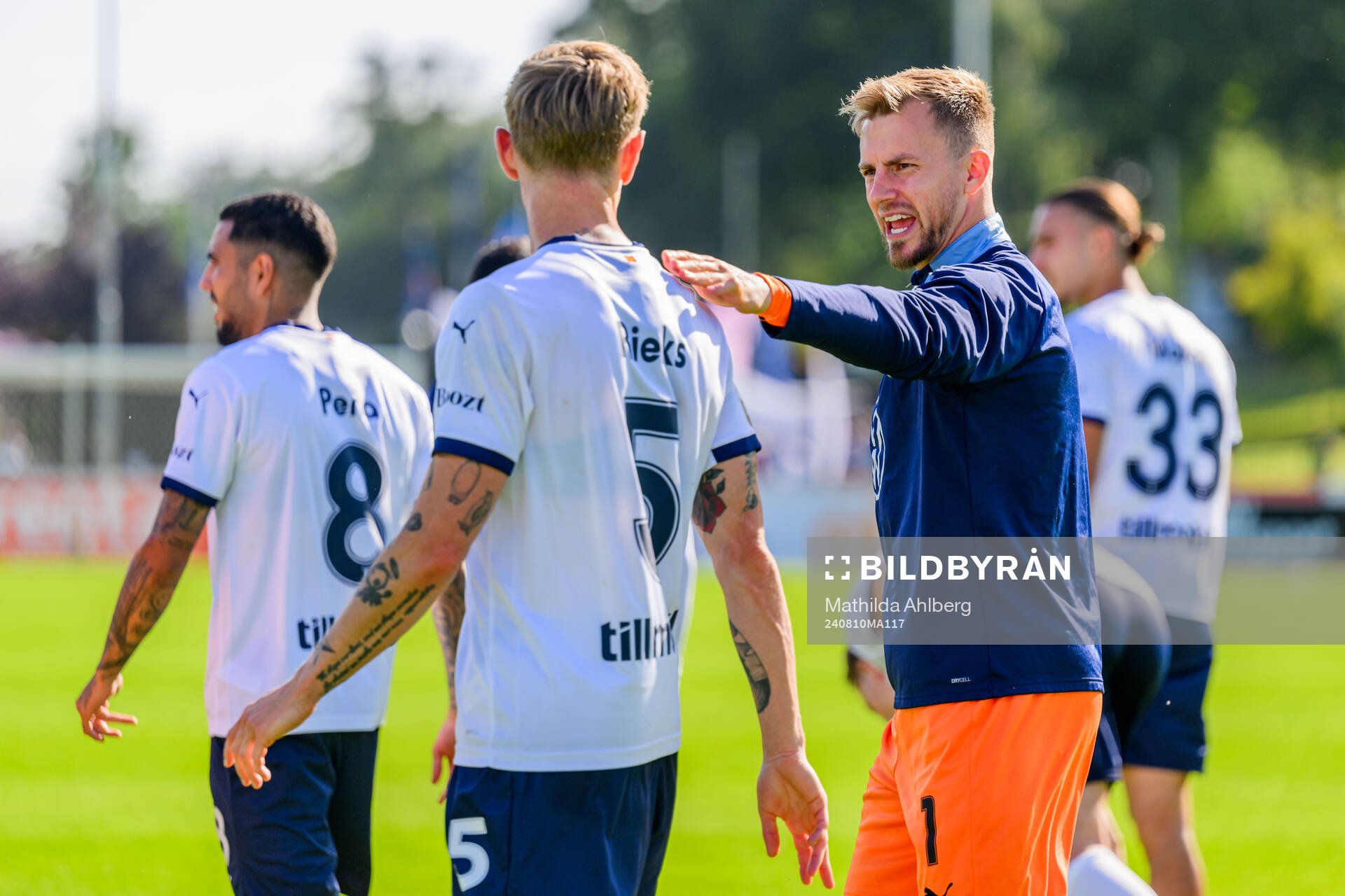 Malmö FFs Søren Rieks och målvakt Ricardo Friedrich
