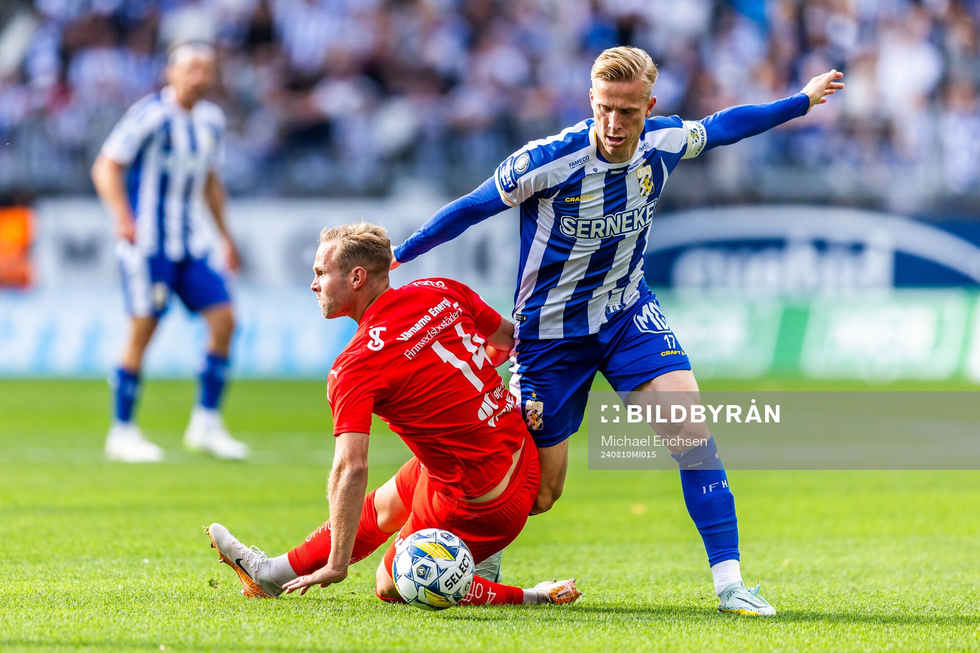 Värnamos Gustav Engvall och IFK Göteborgs Oscar Wendt