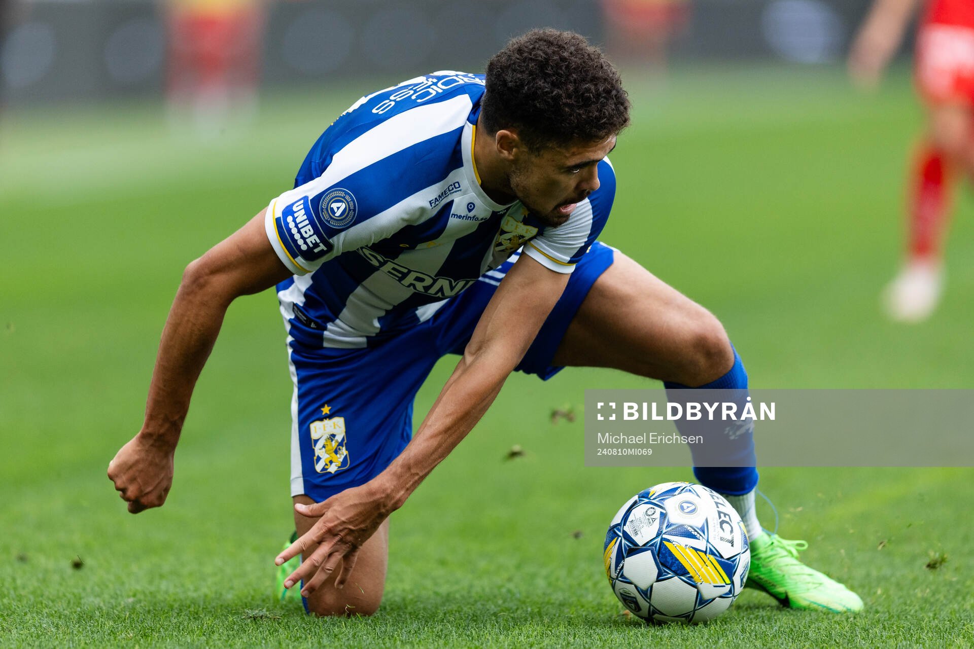 IFK Göteborgs Thomas Santos under fotbollsmatchen i Allsvenskan mellan IFK Göteborg och Värnamo den 10 augusti 2024 i Göteborg. 