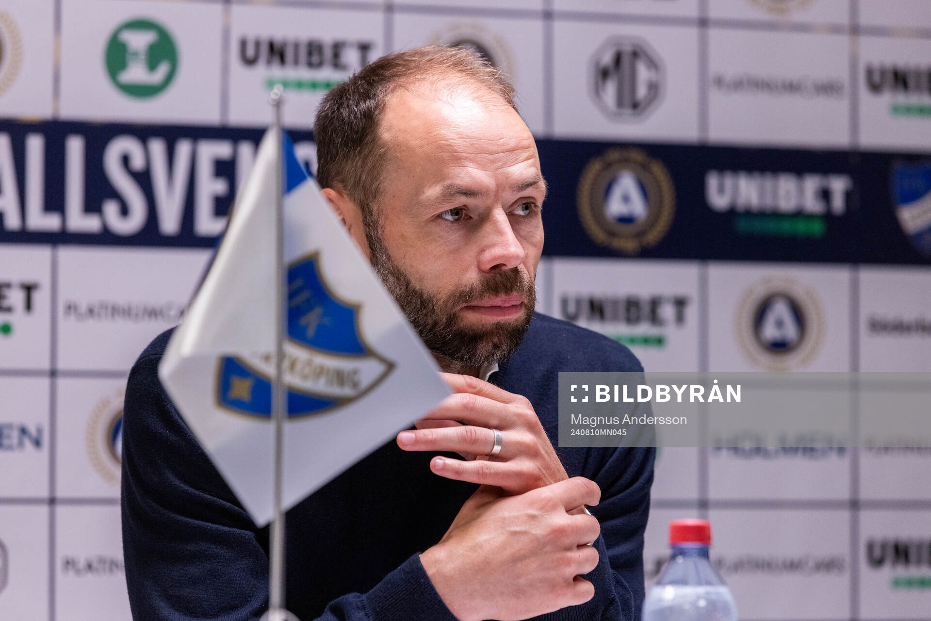 IFK Norrköpings tränare Andreas Alm på presskonferensen