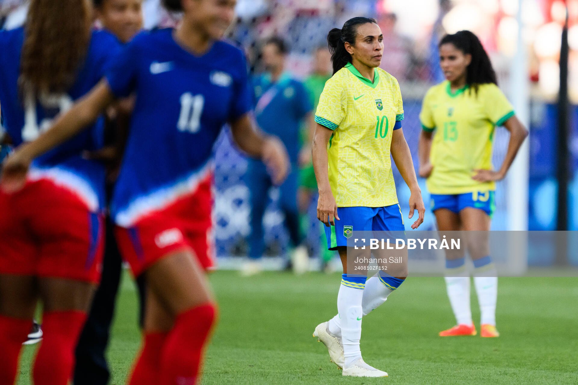 Marta of Brazil looks dejected