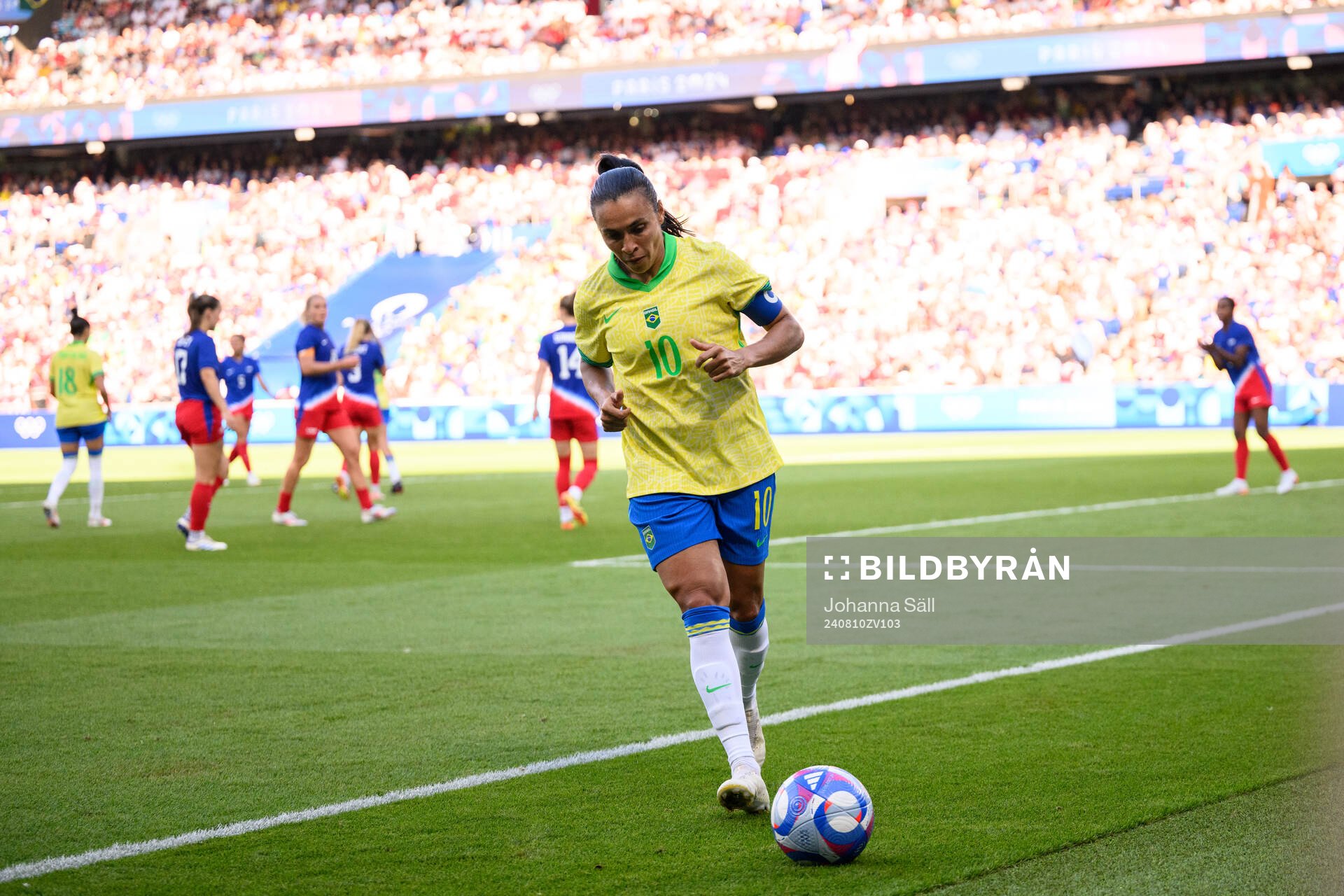 Marta of Brazil in the women’s football final between