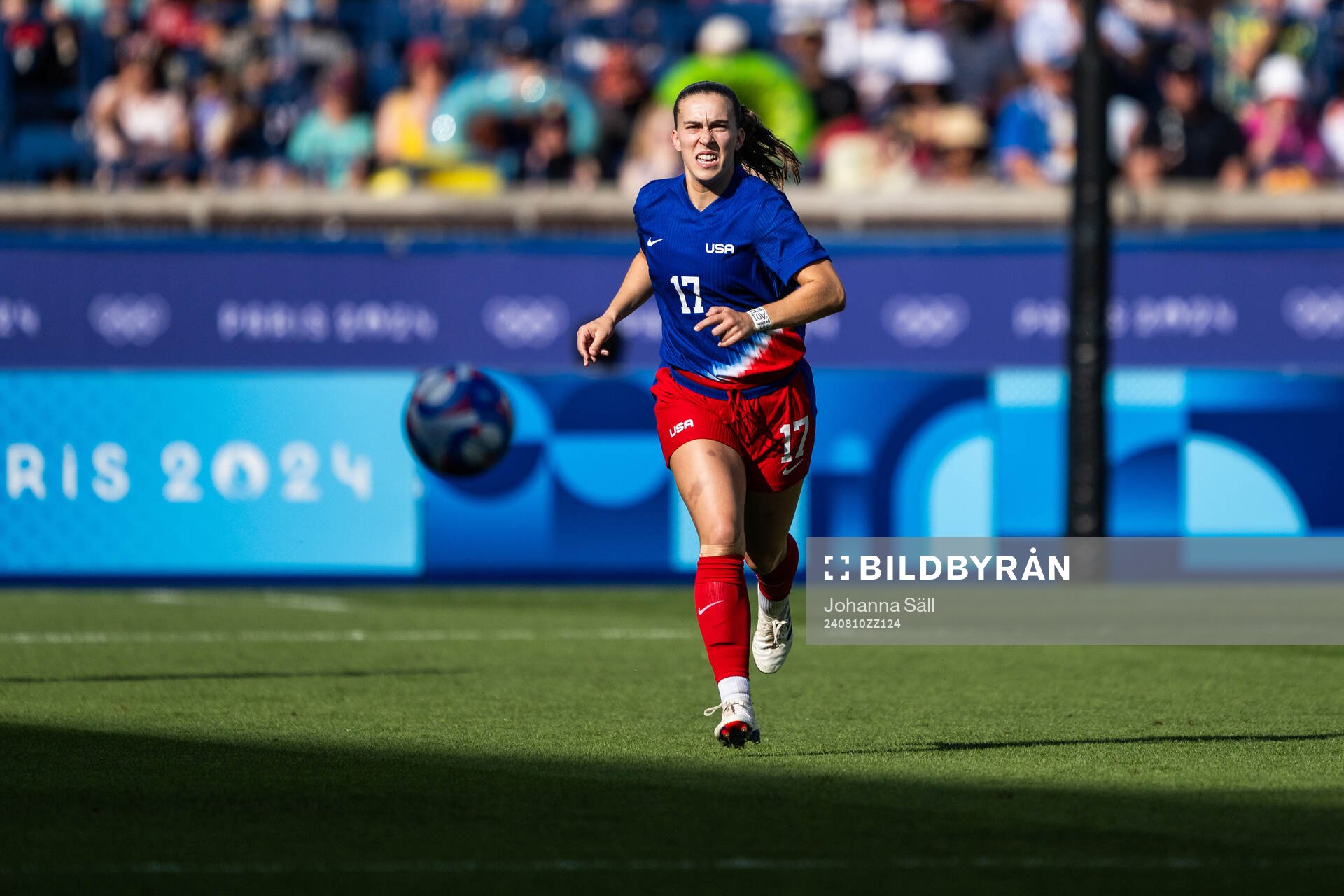 Samantha Coffey of USA in the women’s football final