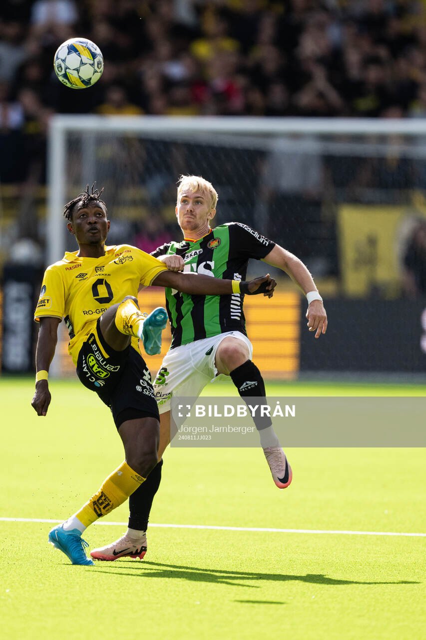 Elfsborgs Jalal Abdullai och GAISs Robin Wendin Thomasson