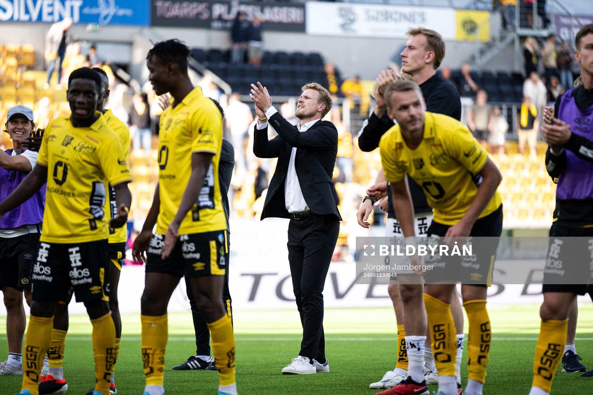 Elfsborgs manager Oscar Hiljemark  jublar