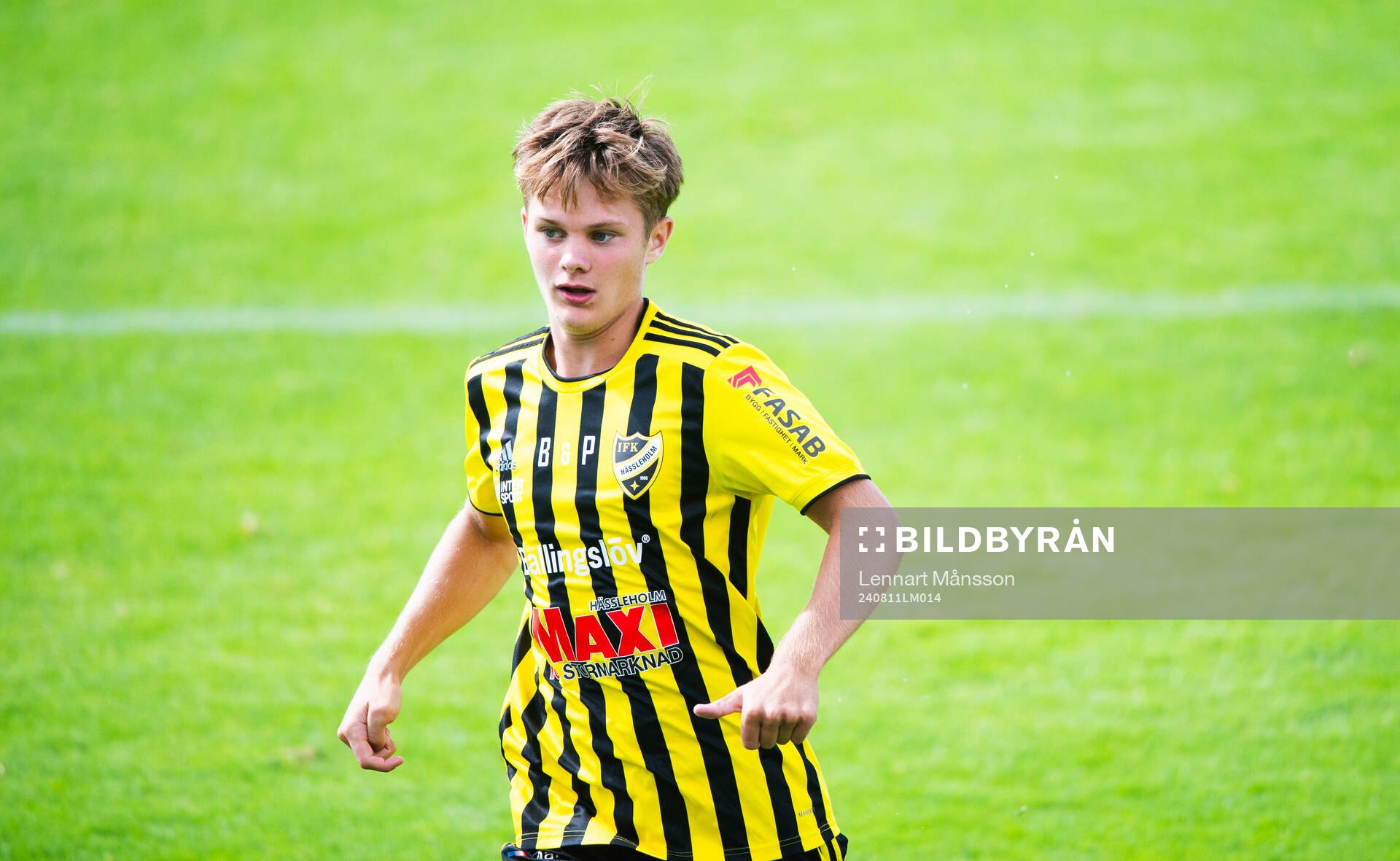 IFK Hässleholms Max Högberg i matchen i div 2 mellan IFK