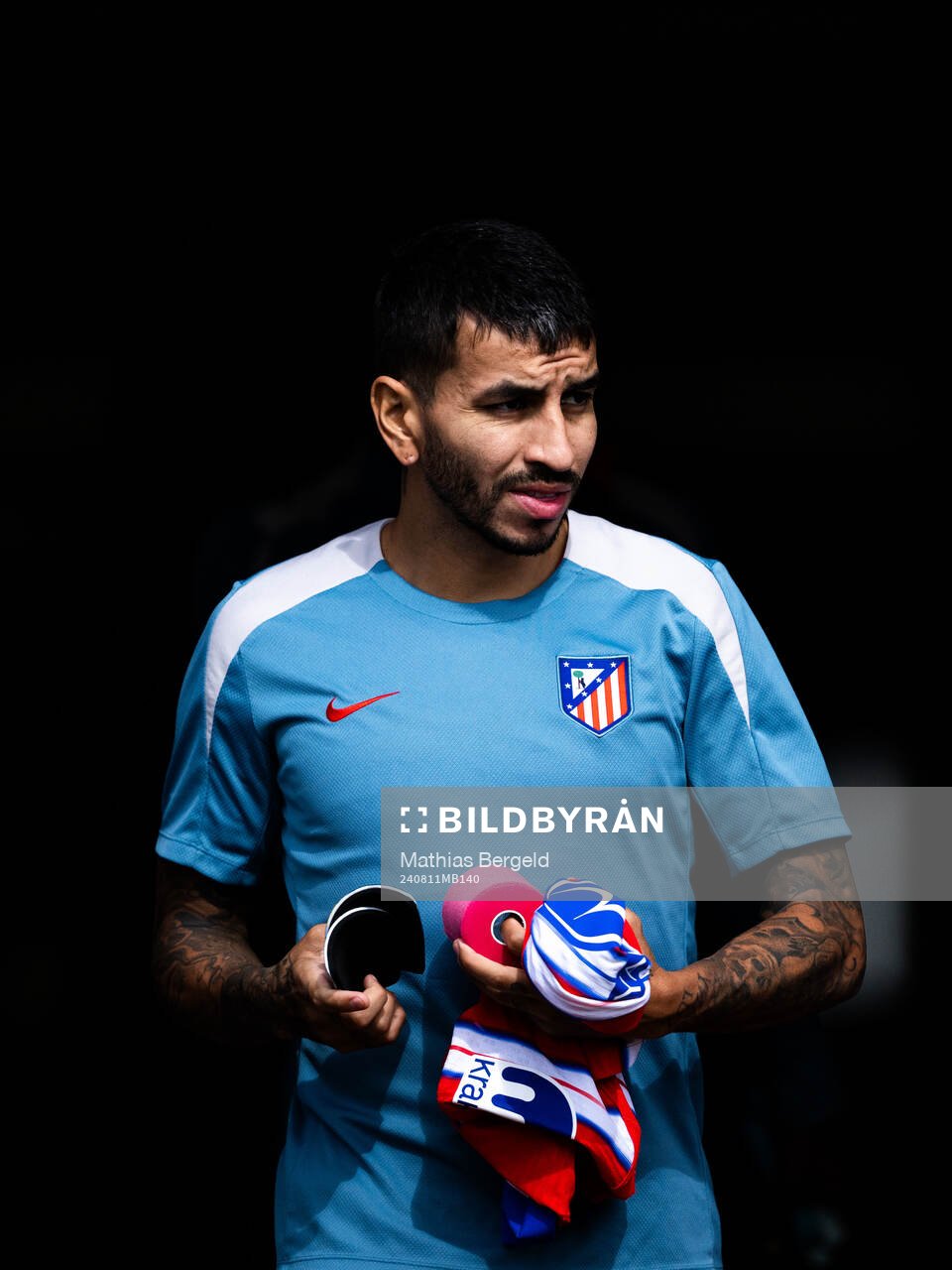 Angel Correa of Atletico Madrid ahead of the Friendly football match between Atletico Madrid and Juventus on August 11, 2024 in Gothenburg.