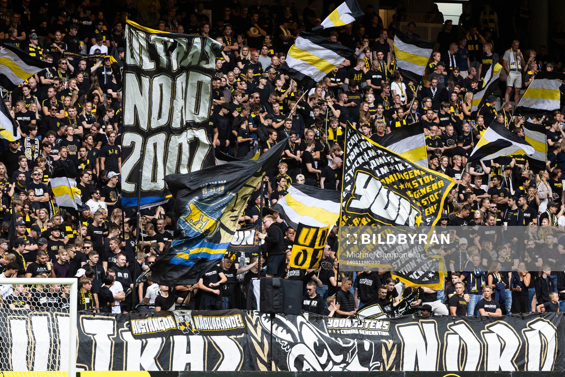 under fotbollsmatchen i Allsvenskan mellan AIK och Mjällby