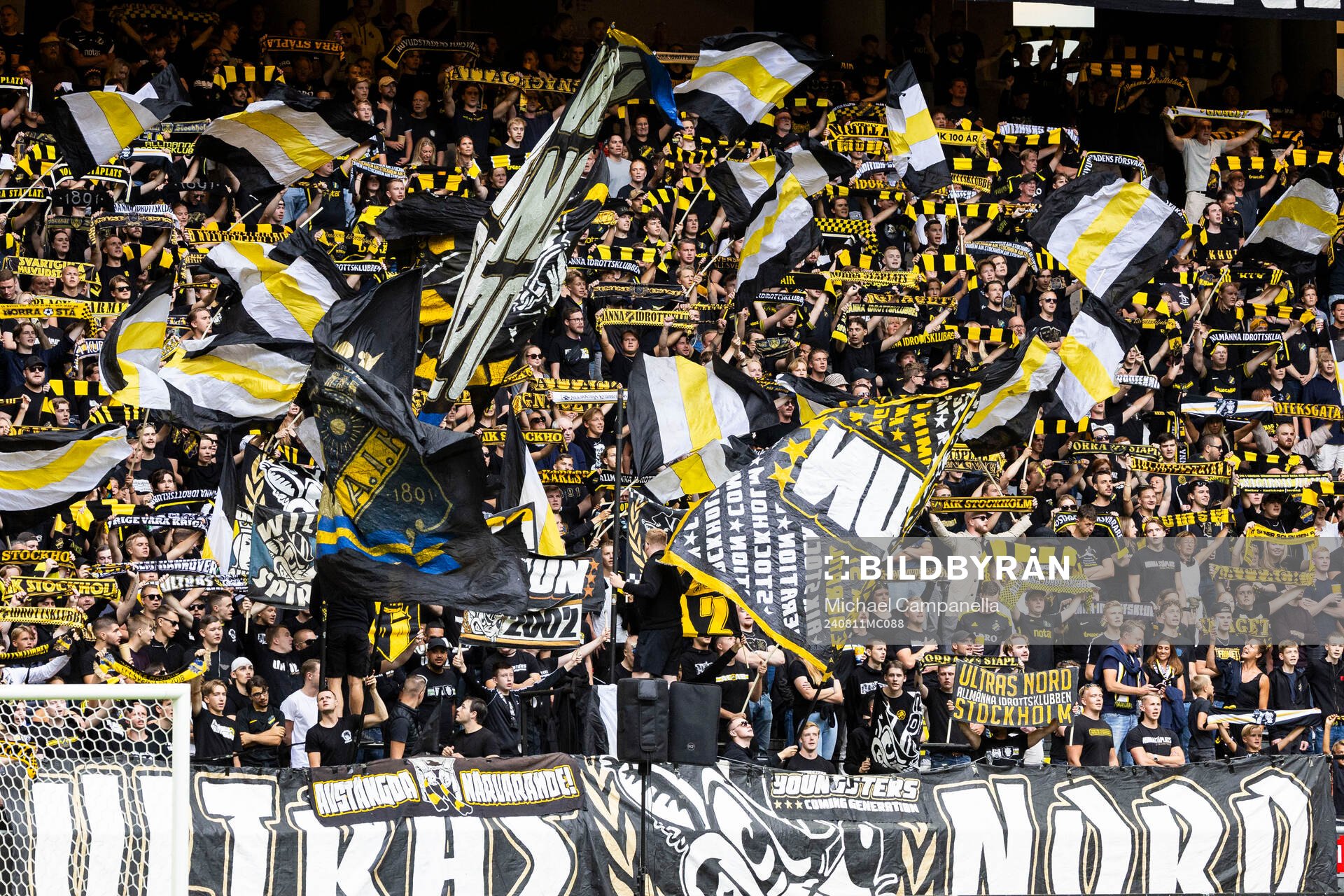 under fotbollsmatchen i Allsvenskan mellan AIK och Mjällby