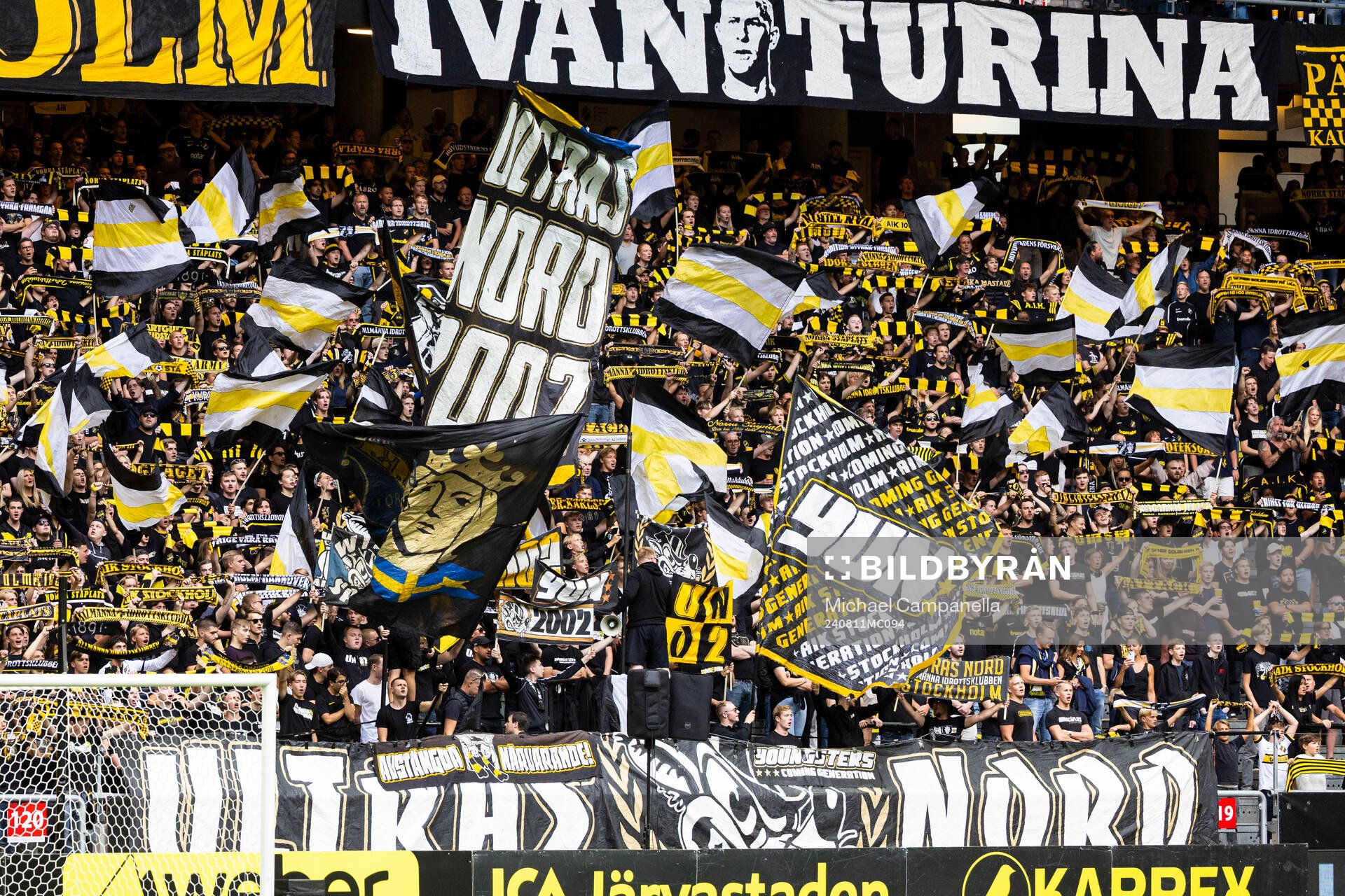 under fotbollsmatchen i Allsvenskan mellan AIK och Mjällby