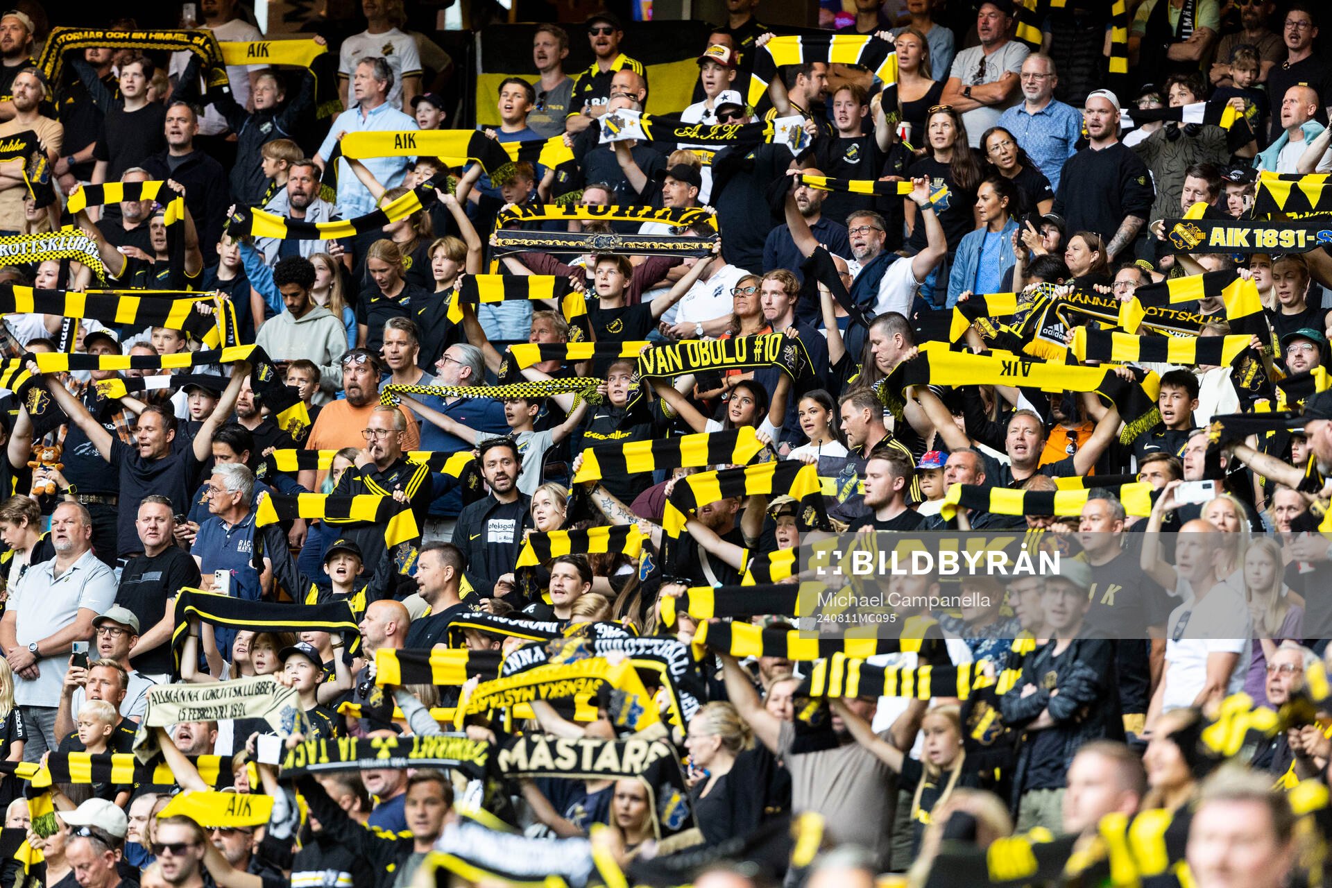 under fotbollsmatchen i Allsvenskan mellan AIK och Mjällby