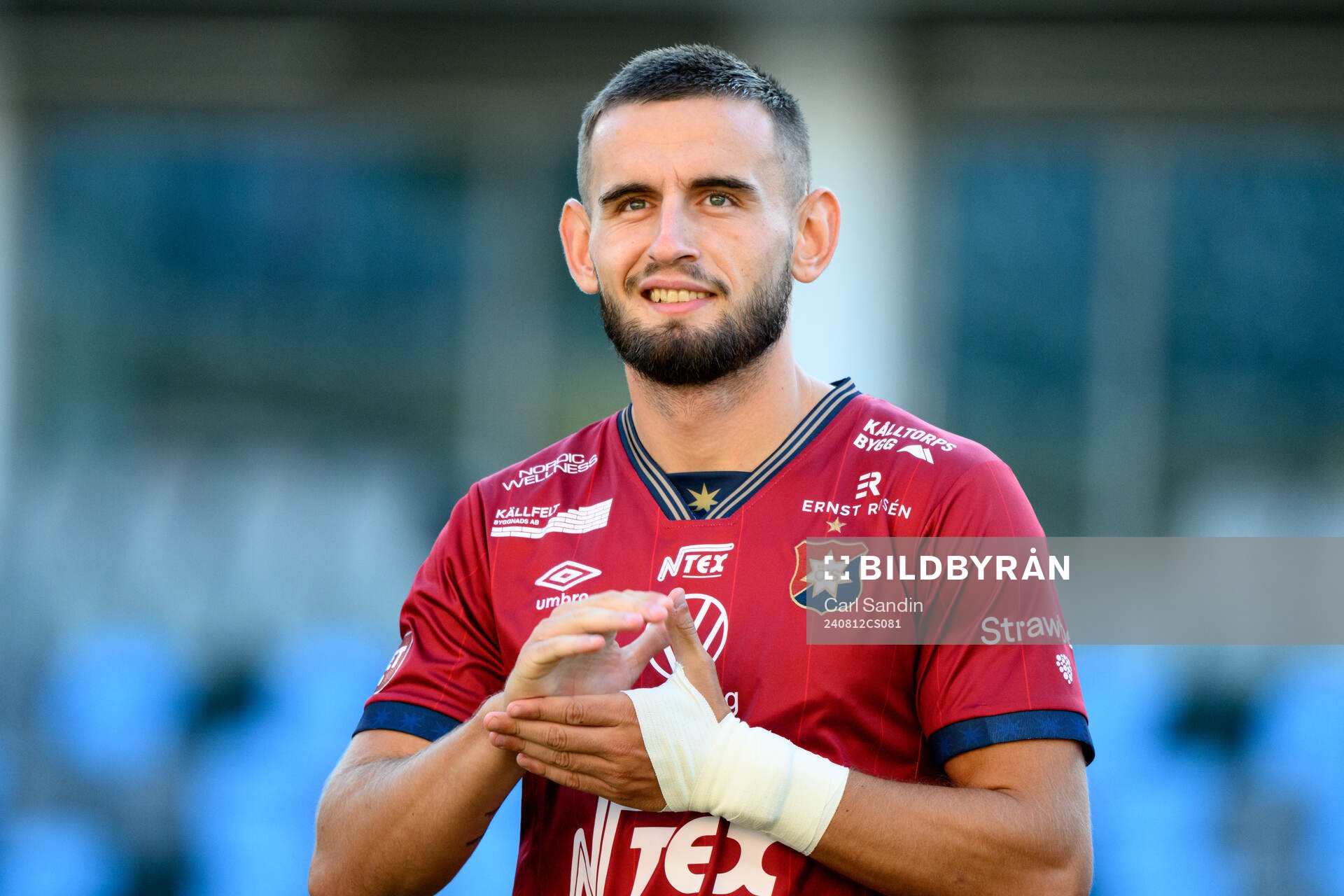 Örgrytes Erion Sadiku vid lineup