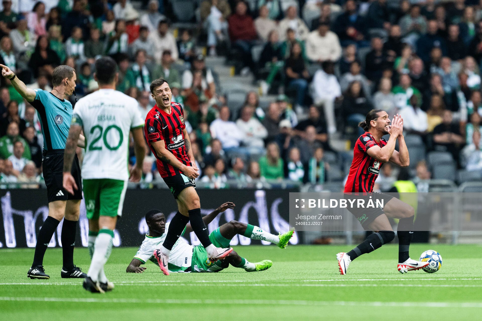 Brommapojkarnas Nikola Vasic reagerar