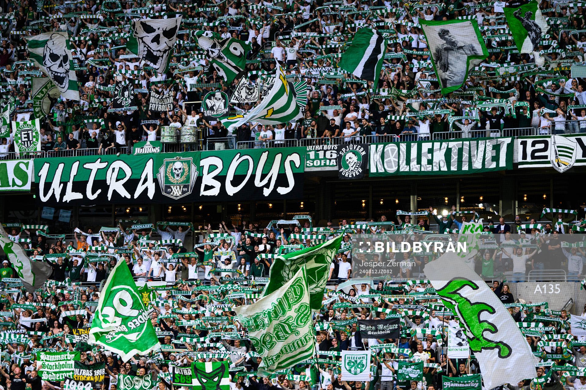 under fotbollsmatchen i Allsvenskan mellan Hammarby och