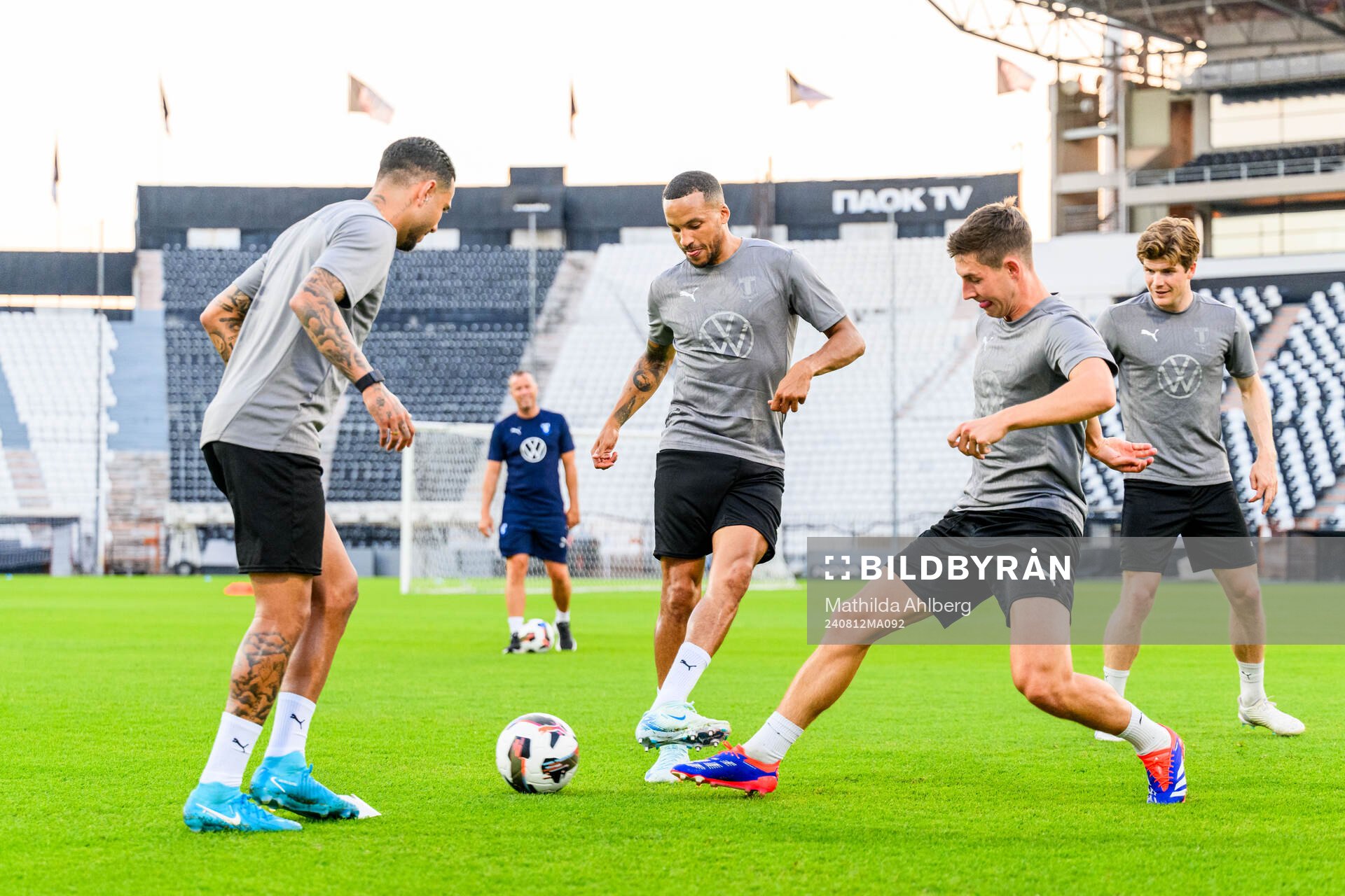 Martin Olsson and Lasse Berg Johnsen of Malmö FF