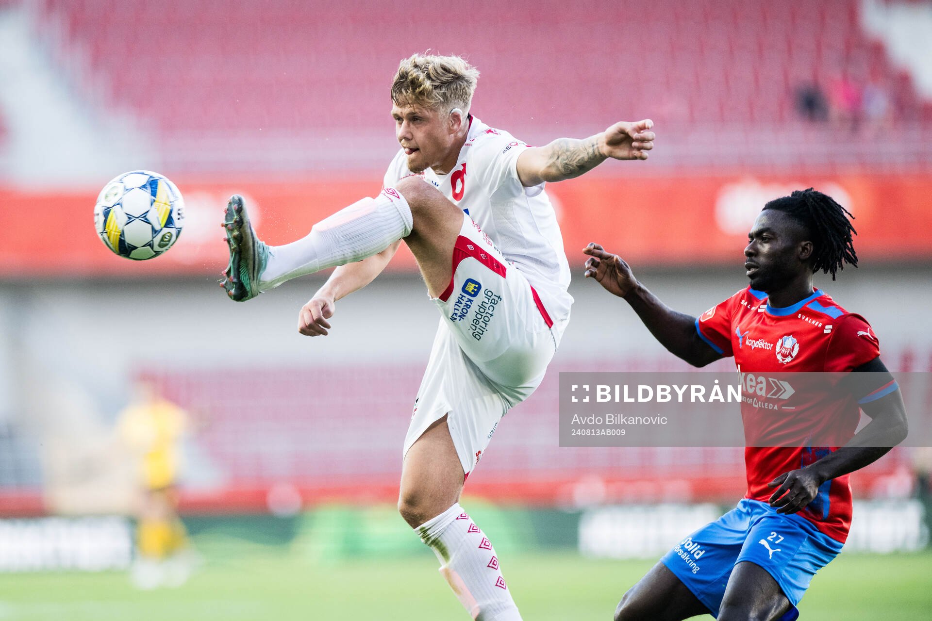 Degerfors Kevin Holmén och Helsingborgs Benjamin Acquah