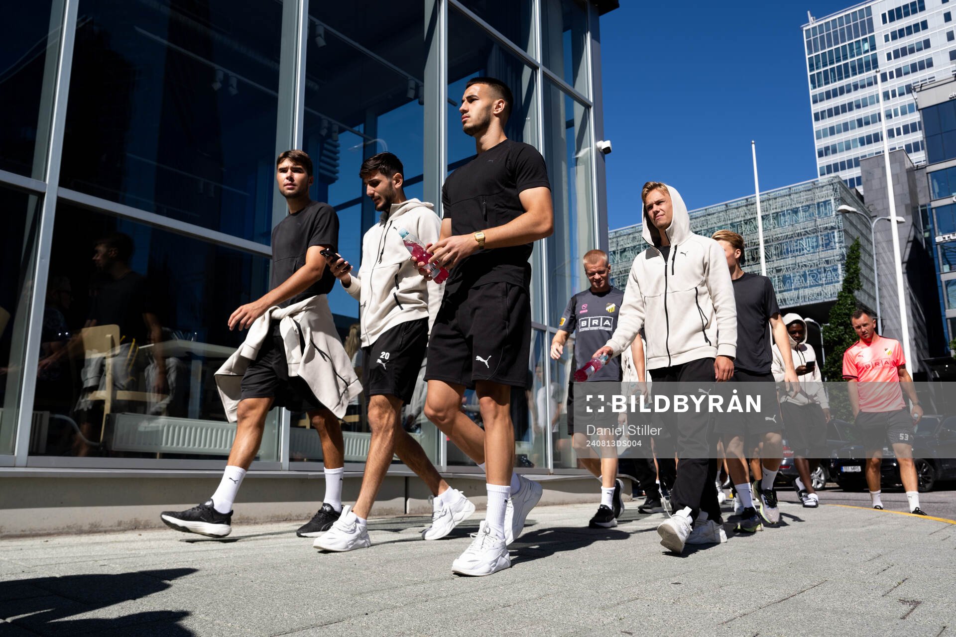 Goalkeeper Sebastian Banozic, Filip Trpcevski and Srdjan