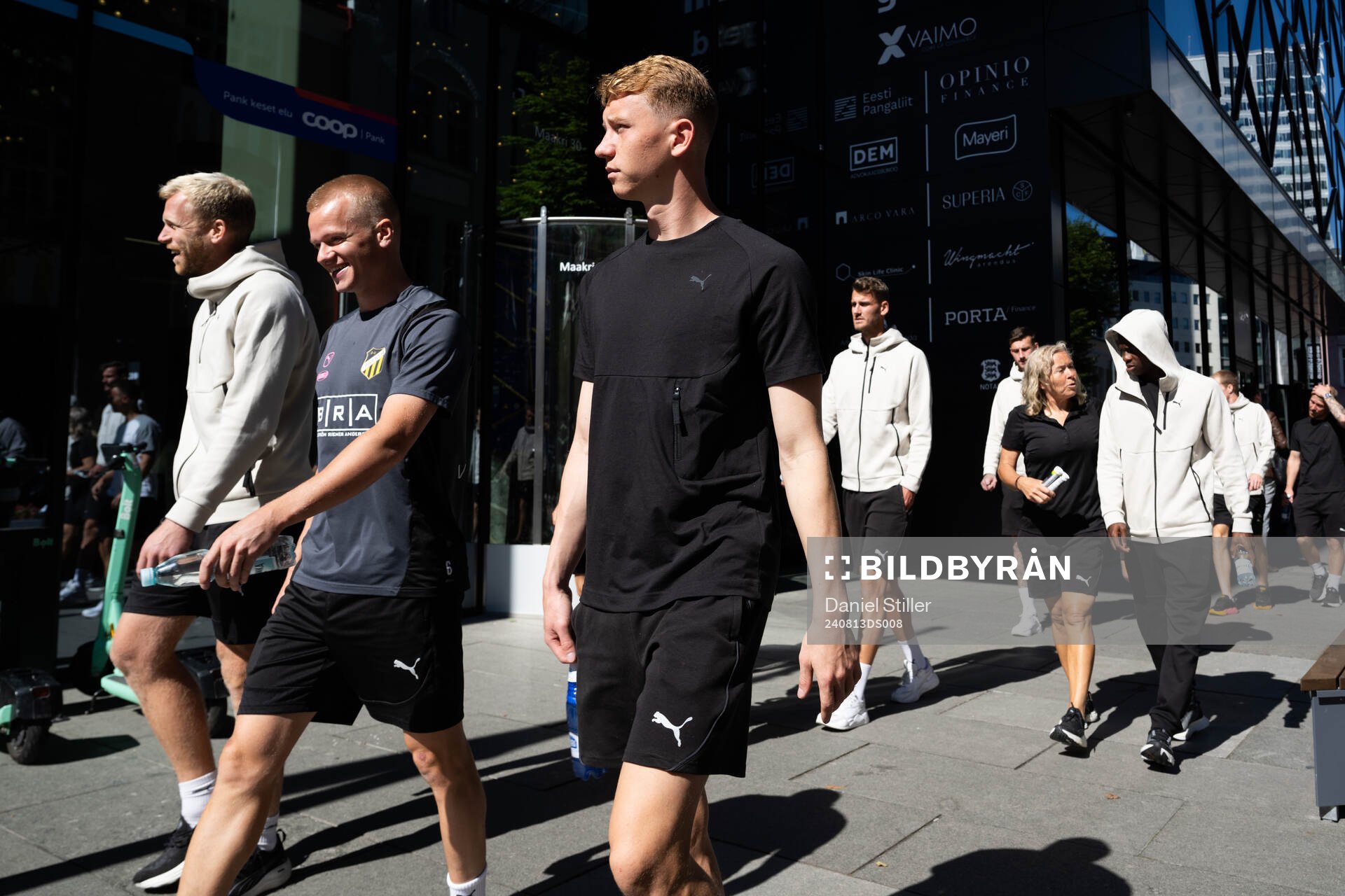 Goalkeeper Peter Abrahamsson, Axel Lindahl and Julius