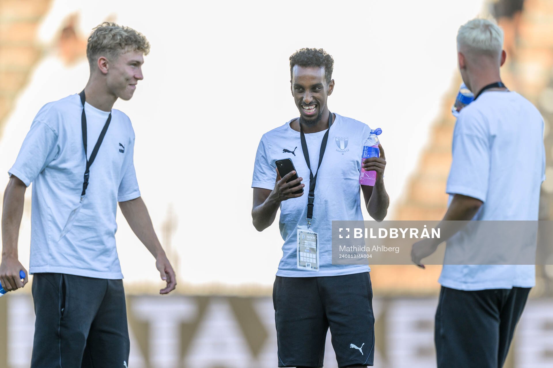 Hugo Bolin, Taha Ali and Otto Rosengren of Malmö FF