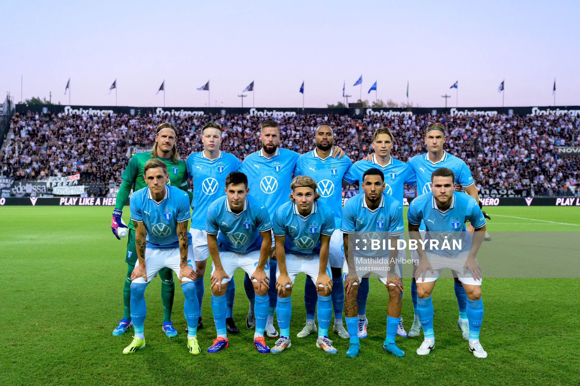 The starting eleven of of Malmö FF